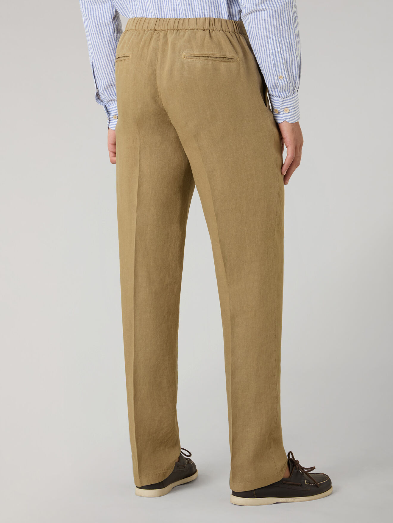 Boglioli Garment Dyed Linen Joggers Camel 80927QSA0426001086R0316