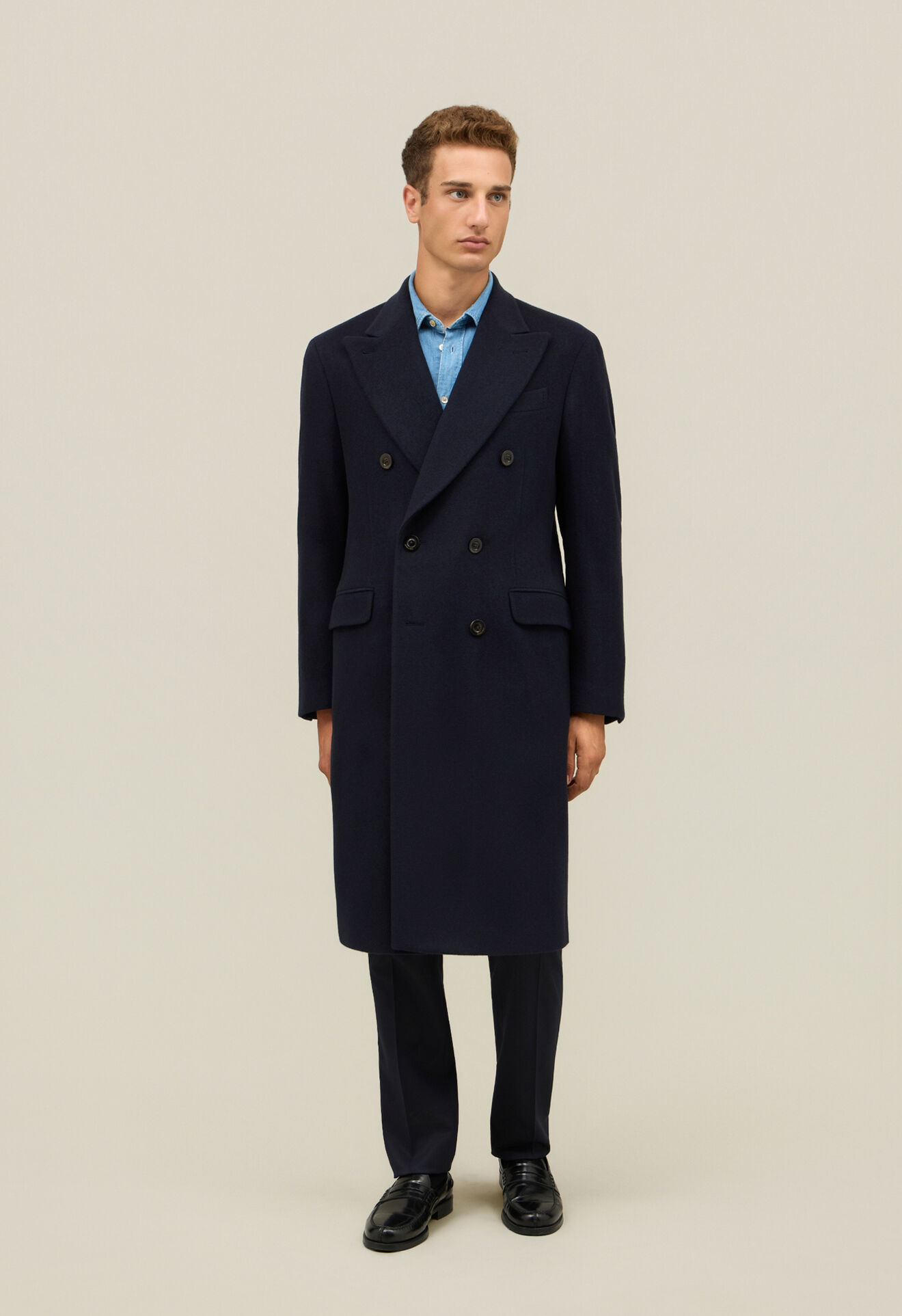 Boglioli Cashmere B-Line Coat Blue C40014FB4713001800790