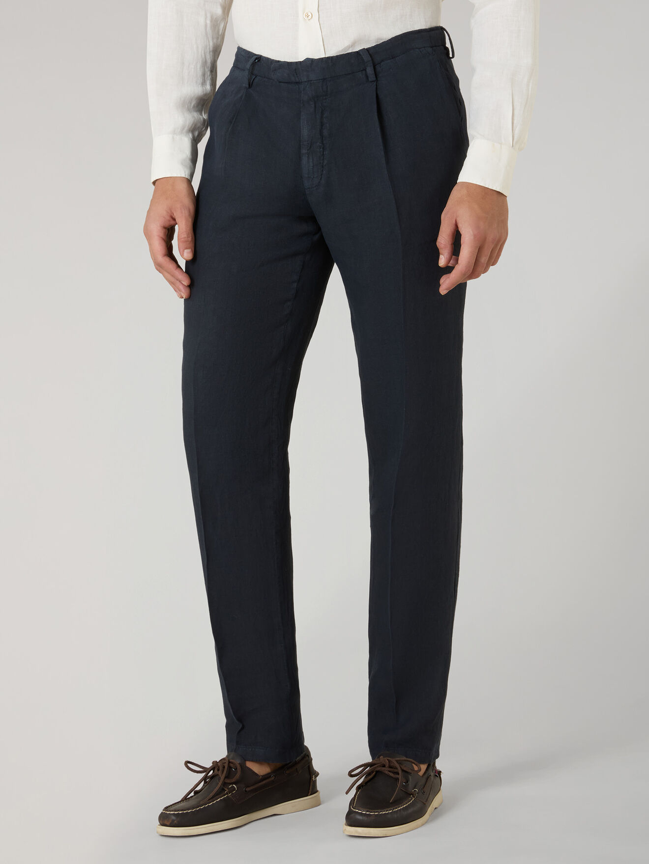 Boglioli Garment Dyed Linen K-Suit Blue N63H2QSA0426001506R0784