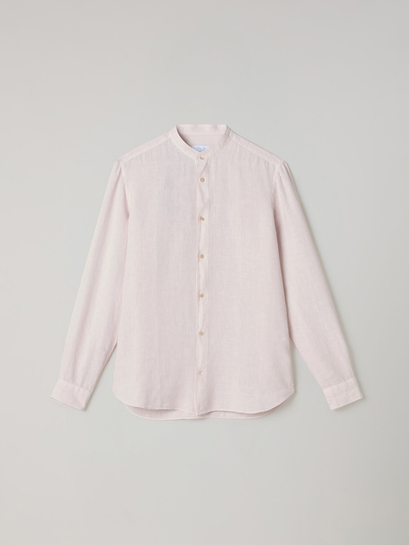 Boglioli Garment Dyed Linen Guru Shirt Light Pink Pastel 601TSB6850001080913