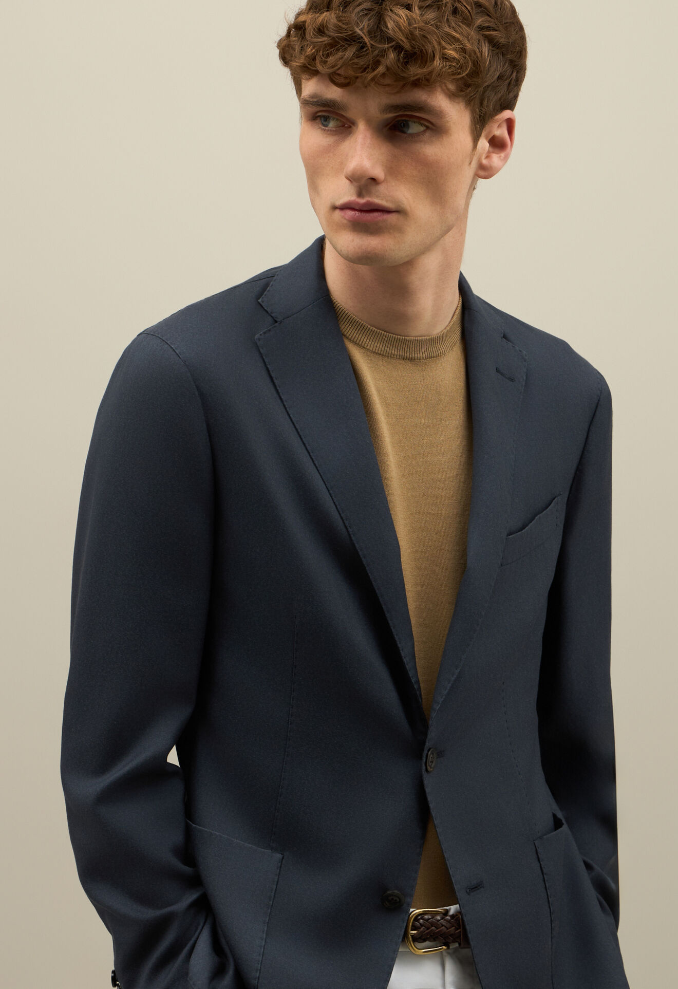 Boglioli Stückgefärbte K-Jacket aus Kaschmir-Seide Blau N1302JSA001700150R0784