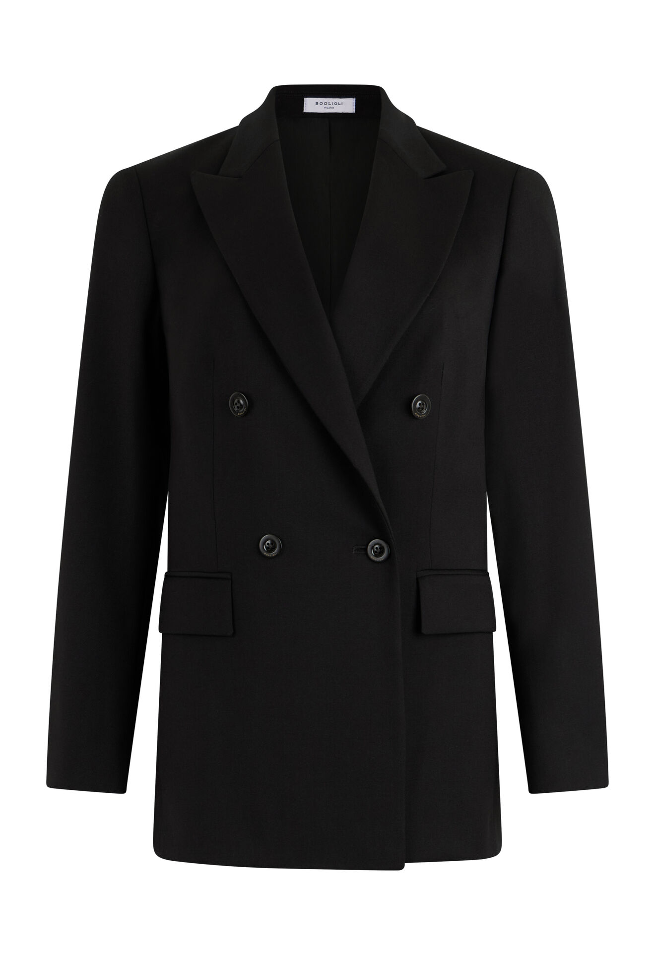 Boglioli Stretch gabardine Bianca Blazer Black ZD0340FB4938002D60990