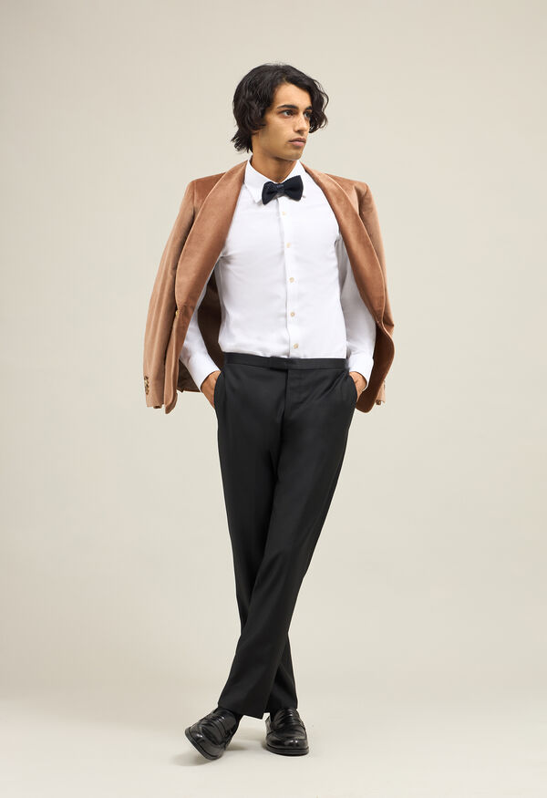 Boglioli Virgin Wool Satin Tuxedo Trousers Black 80918SA0001001086R0990