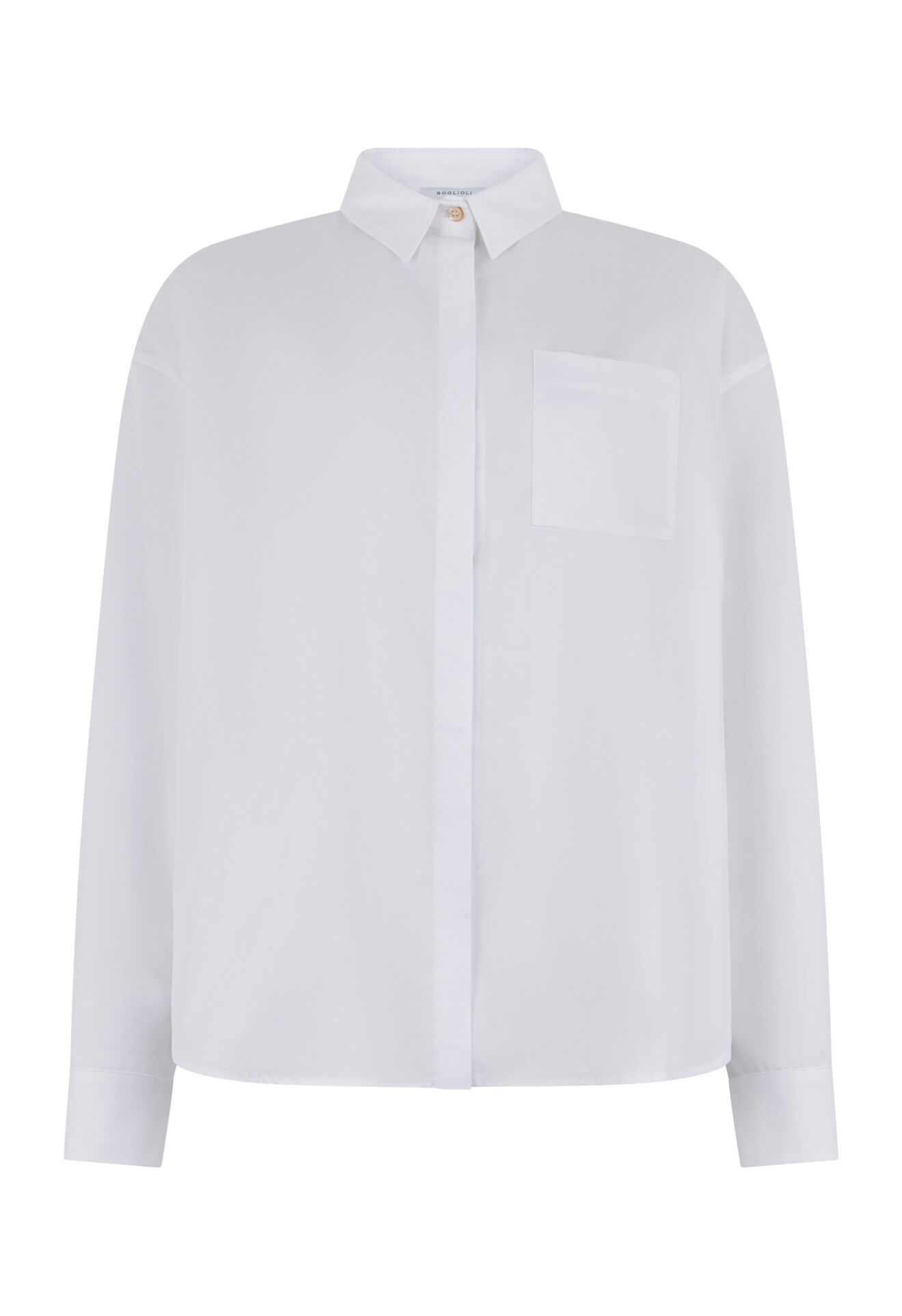 Boglioli Cotton Popeline over Shirt White 55044SB5940002150101