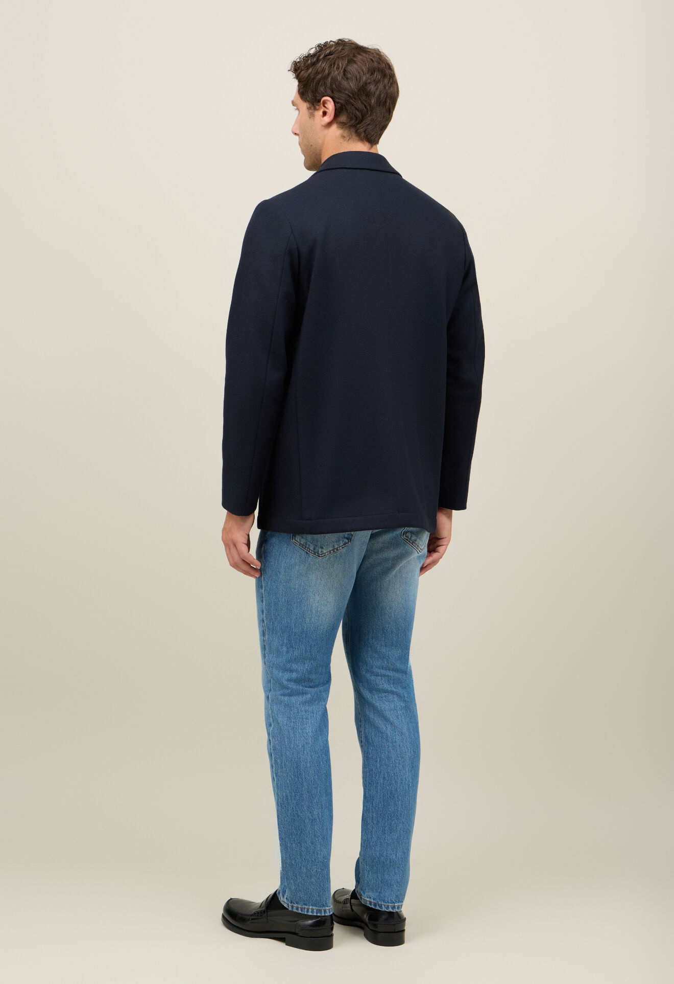 Boglioli Wool Felt Peacoat Blue OC0219FB4710001800790