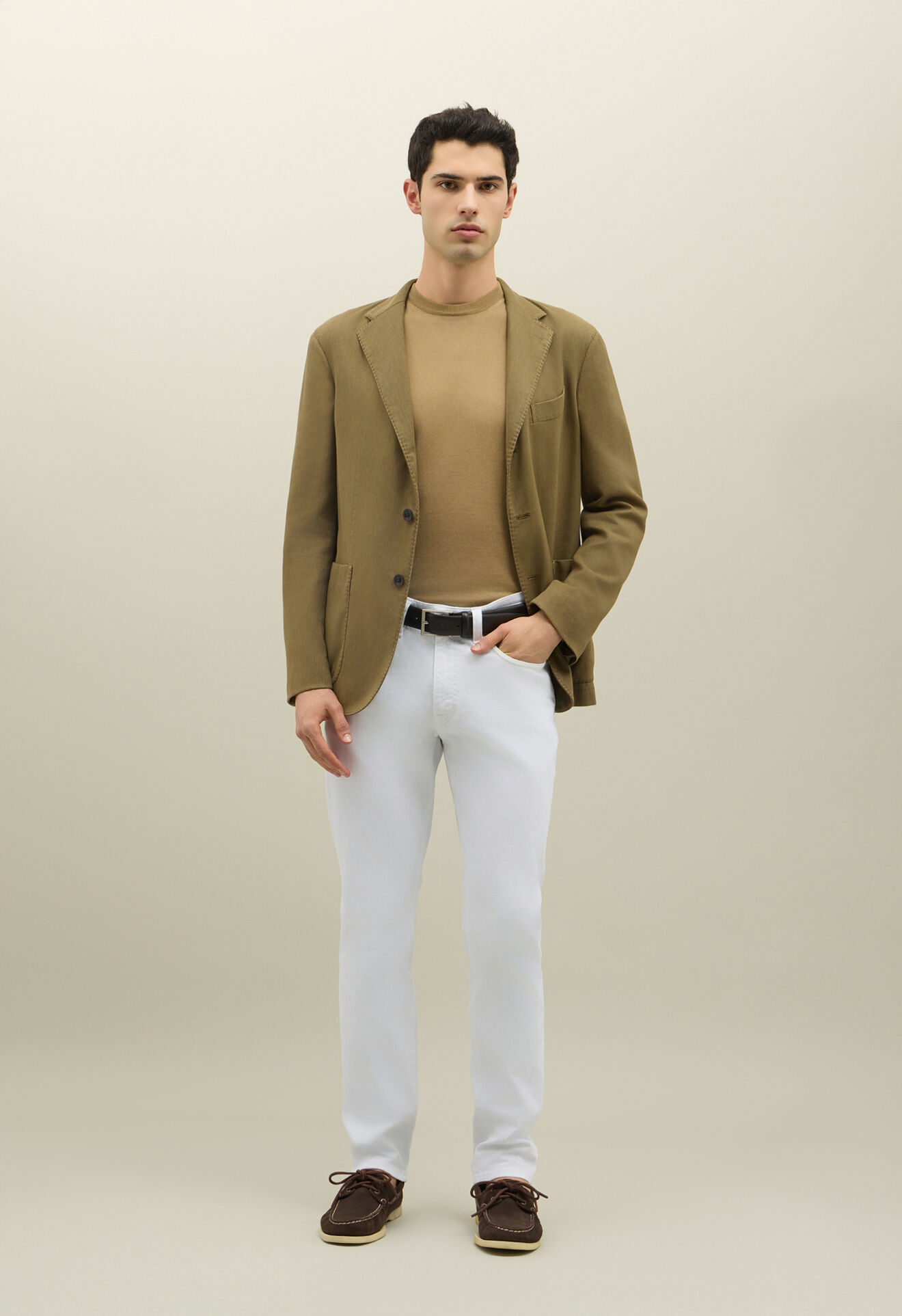 Boglioli Five-Pocket-Hose aus Denim Wei&szlig; 89883LSB4752001080101