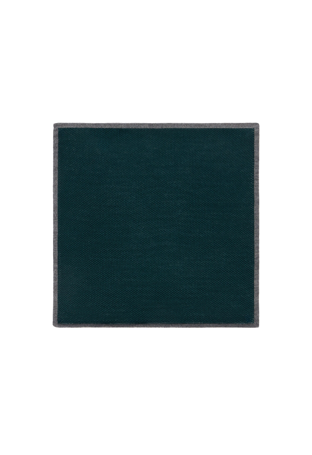 Boglioli Silk pocket square with contrasting piping Green 20262FB3907001080580