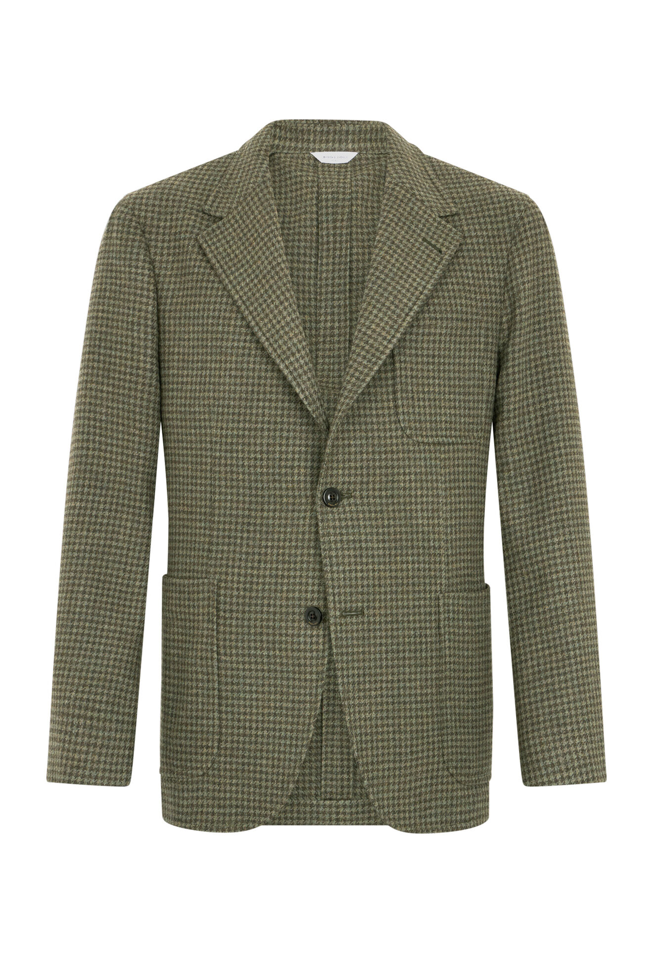 Boglioli Houndstooth Soft Wool blend Windsor Jacket Green G1402EFB500600109R0550