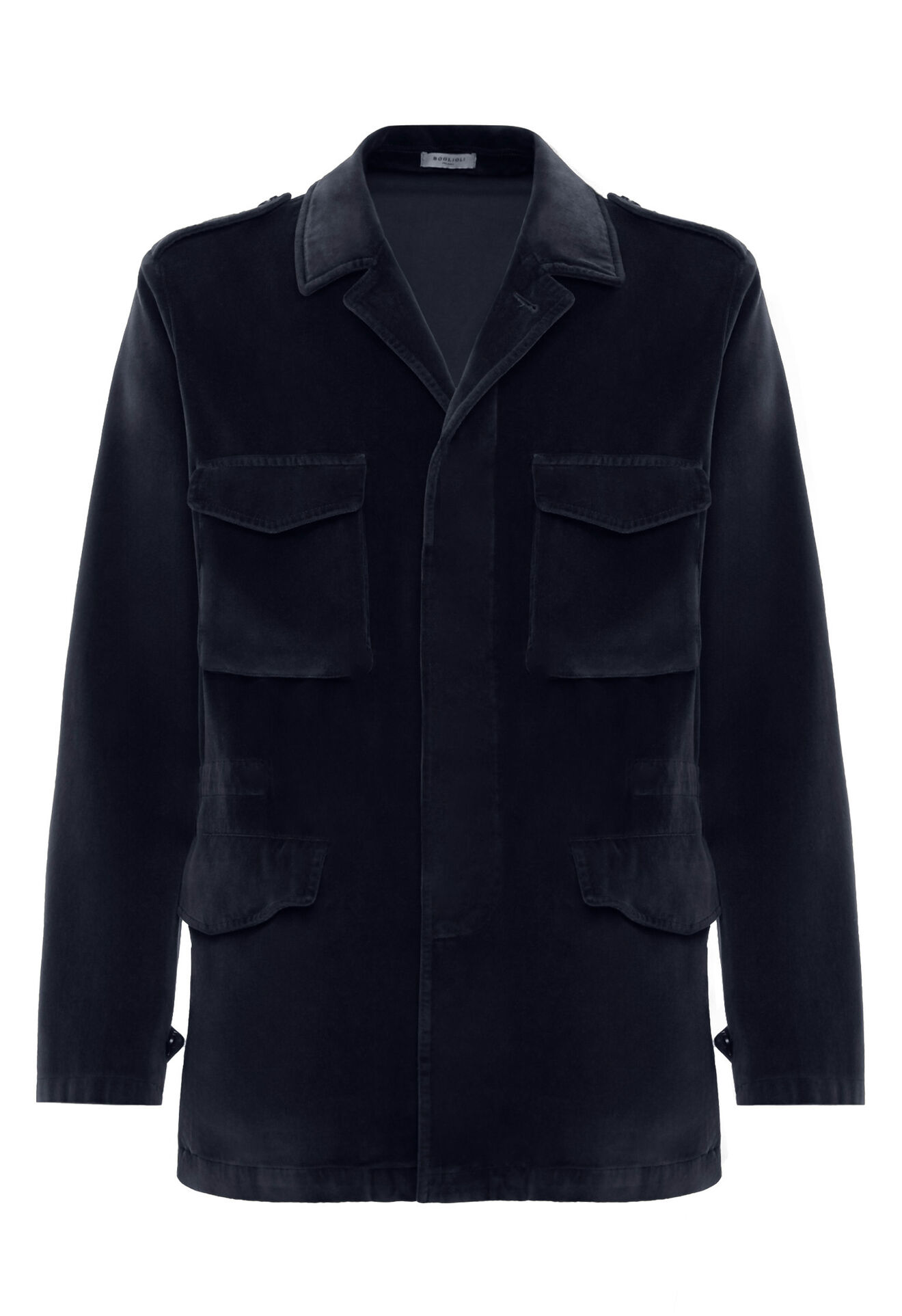Pure cotton Field jacket in Dark blue: Luxury Italian Outerwear | Boglioli®