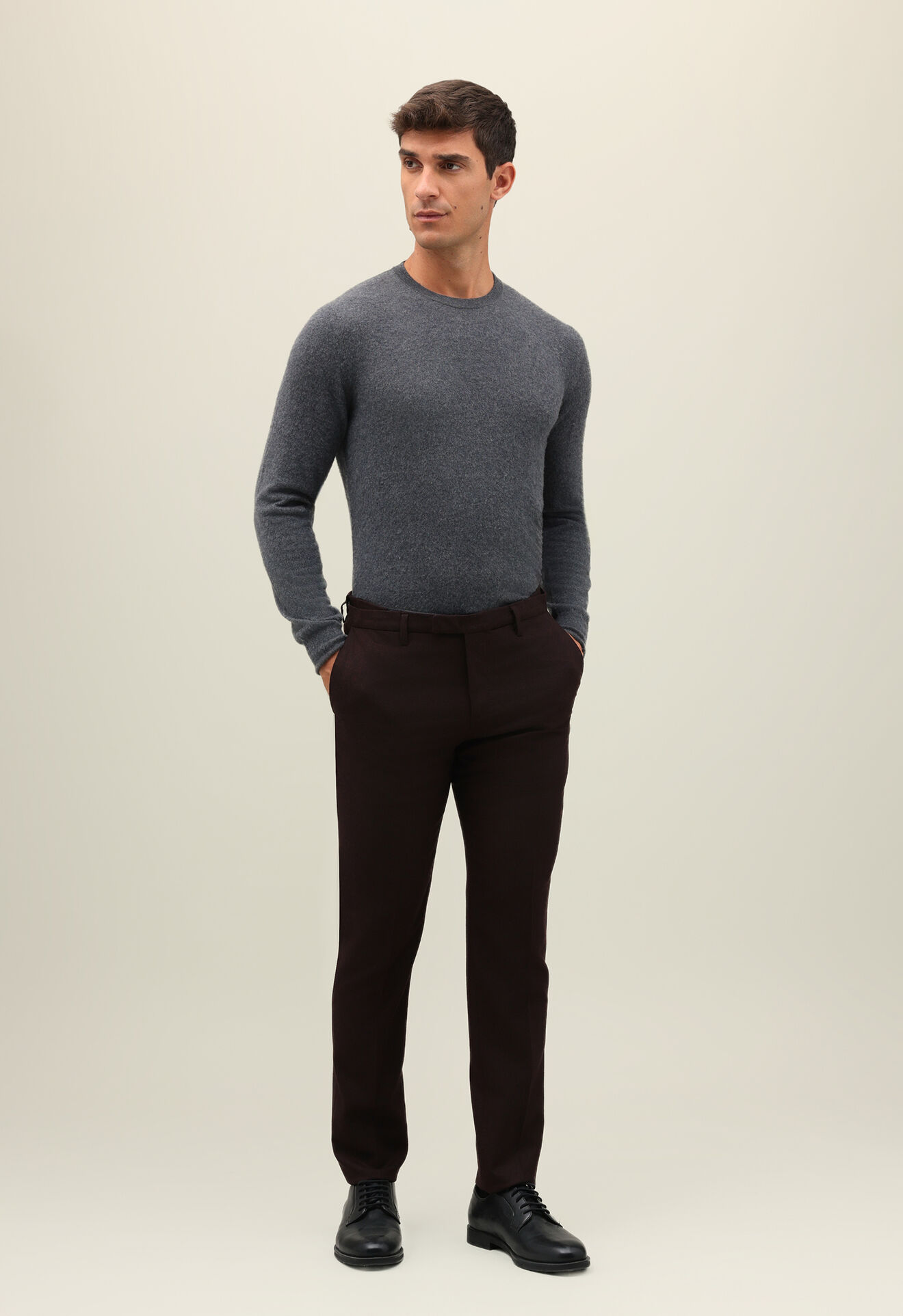 Boglioli Superlight Flannel Zeta Trousers Bordeaux 80887FA0128001086R0975