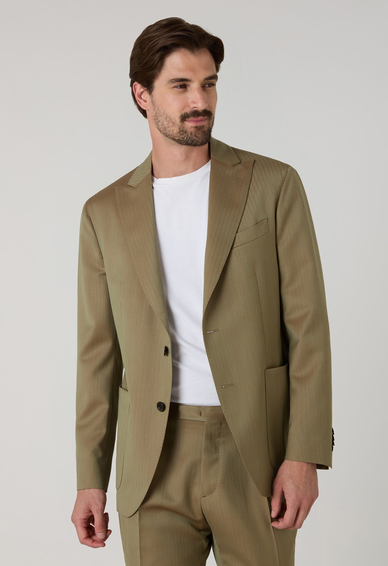 Boglioli Solaro Herringbone K-Suit Light Brown N63H2ESB6123001506R0550