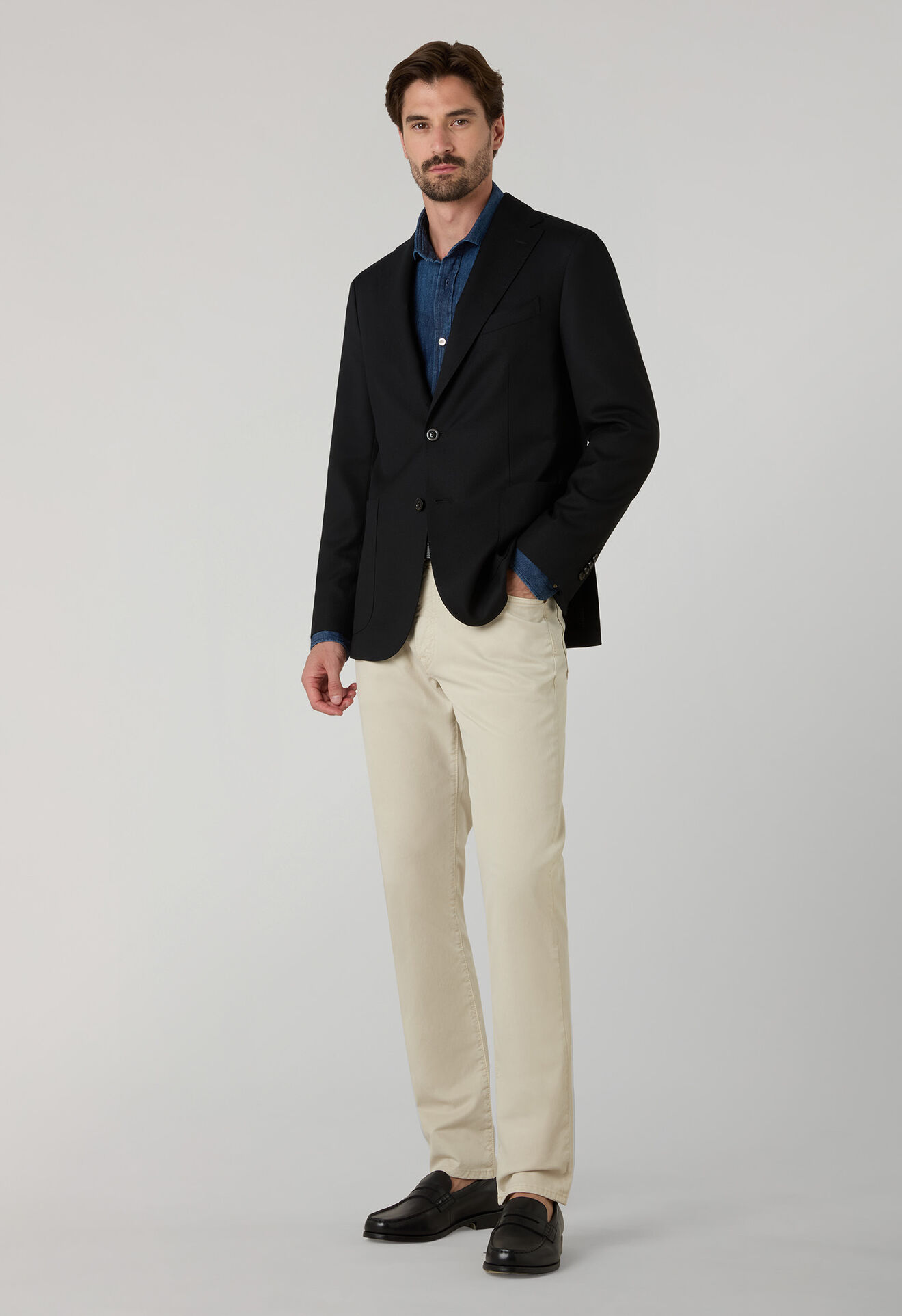 Boglioli Light Wool honeycomb K-Jacket Black N5202ESA053400150R0990