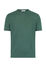 Boglioli Stückgefärbtes T-Shirt aus Leinen Grün-Türkis 91557SB4814001080547