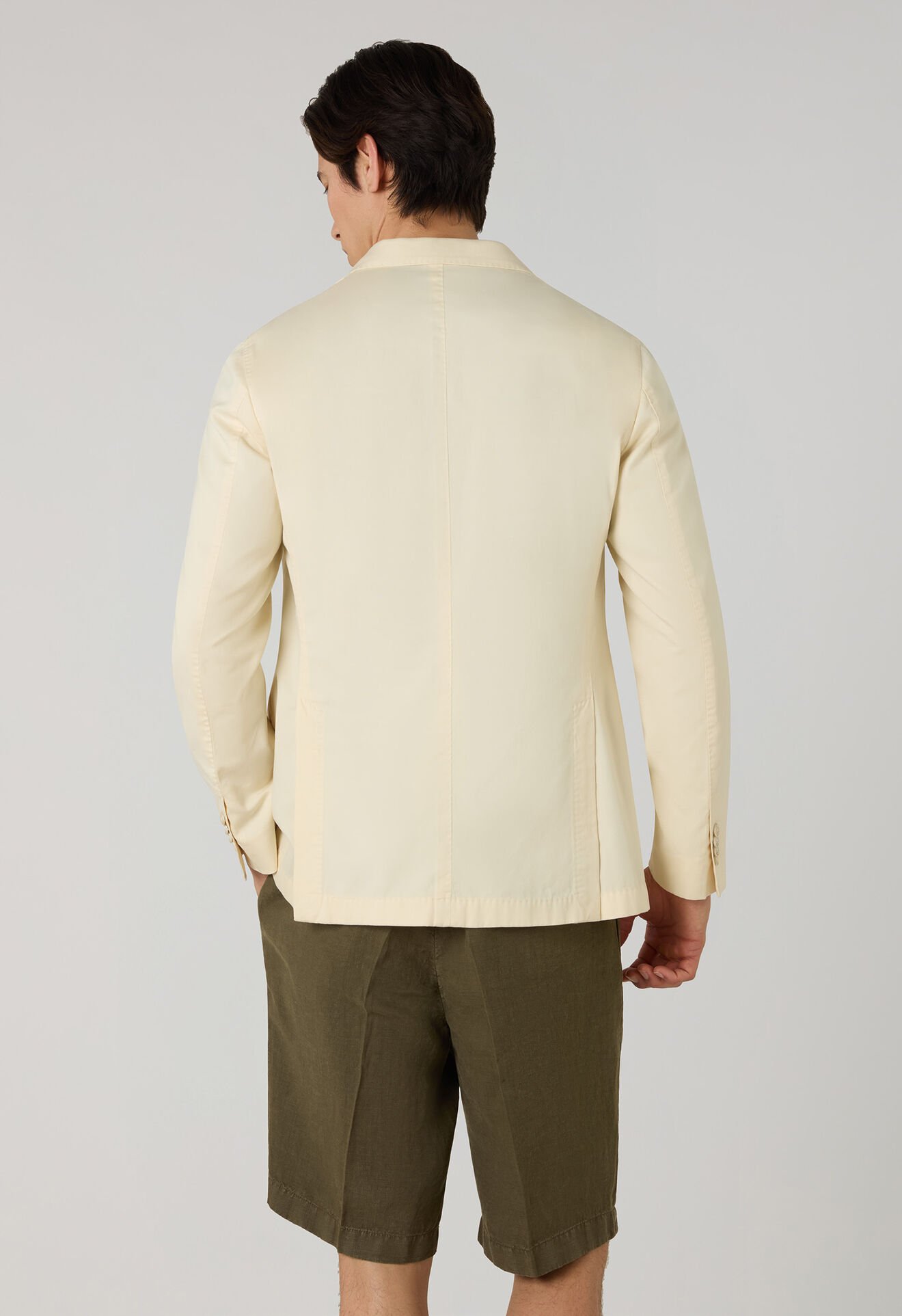 Boglioli Garment Dyed Cotton Cashmere Satin Dover Jacket Cream X2202QSB640100123R0811