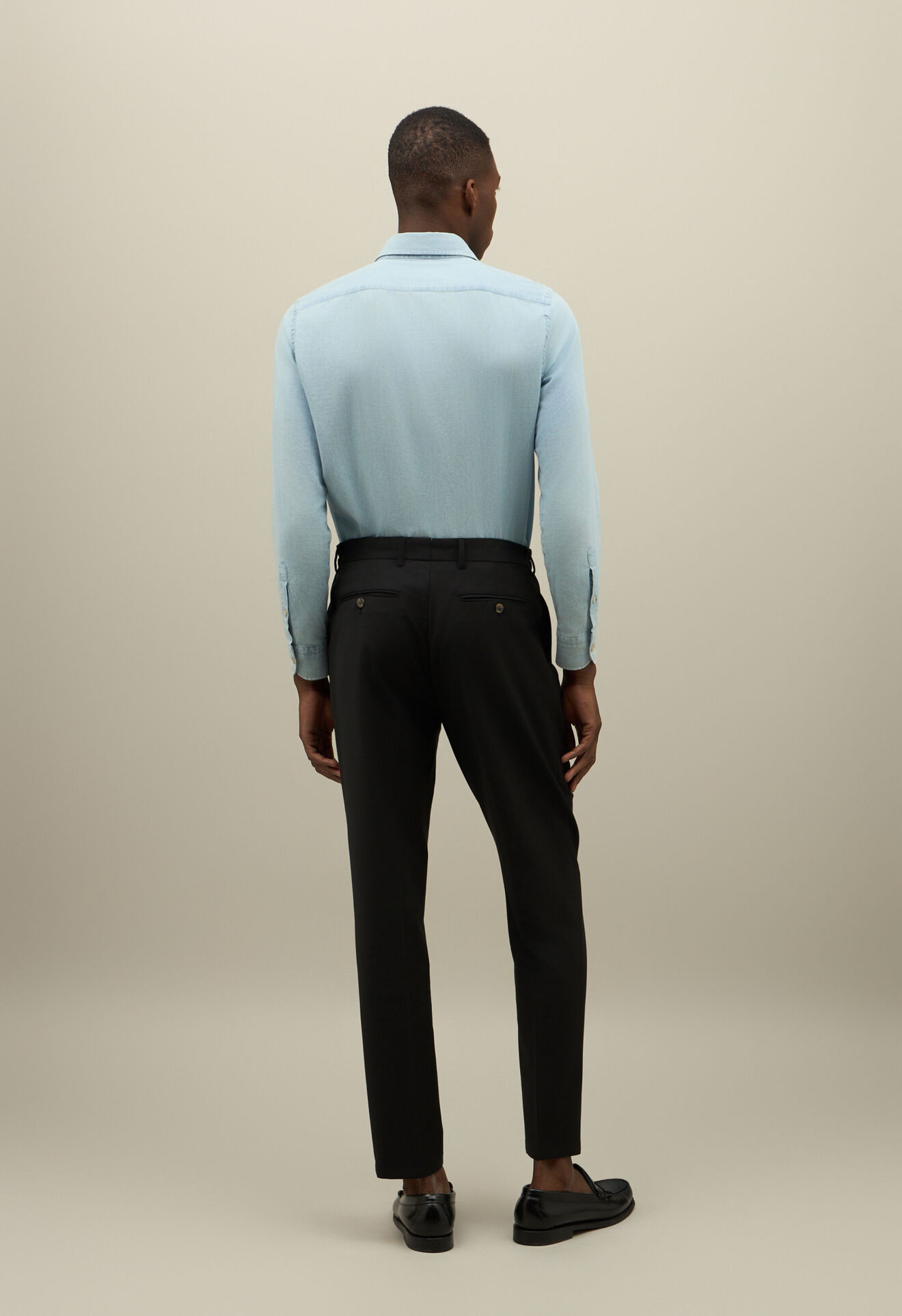 Boglioli Stretch Wool Canva comfort Trousers Black 89898SB5109001080990