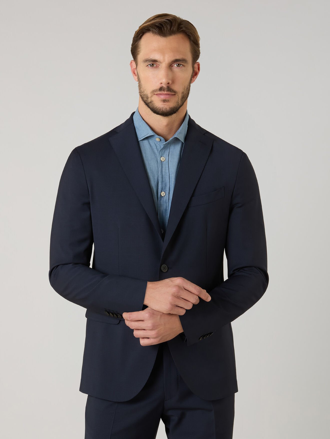 Boglioli Stretch Wool K-Suit Blue N12C2ESB5109001506R0780