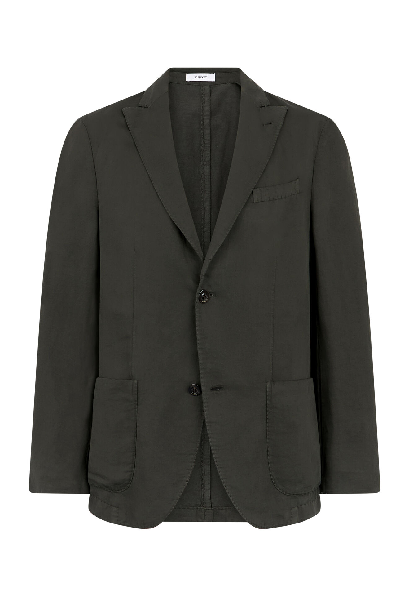 Boglioli K-Jacket aus Baumwoll-Leinen-Satin Moos N6302QSA044400150R0585