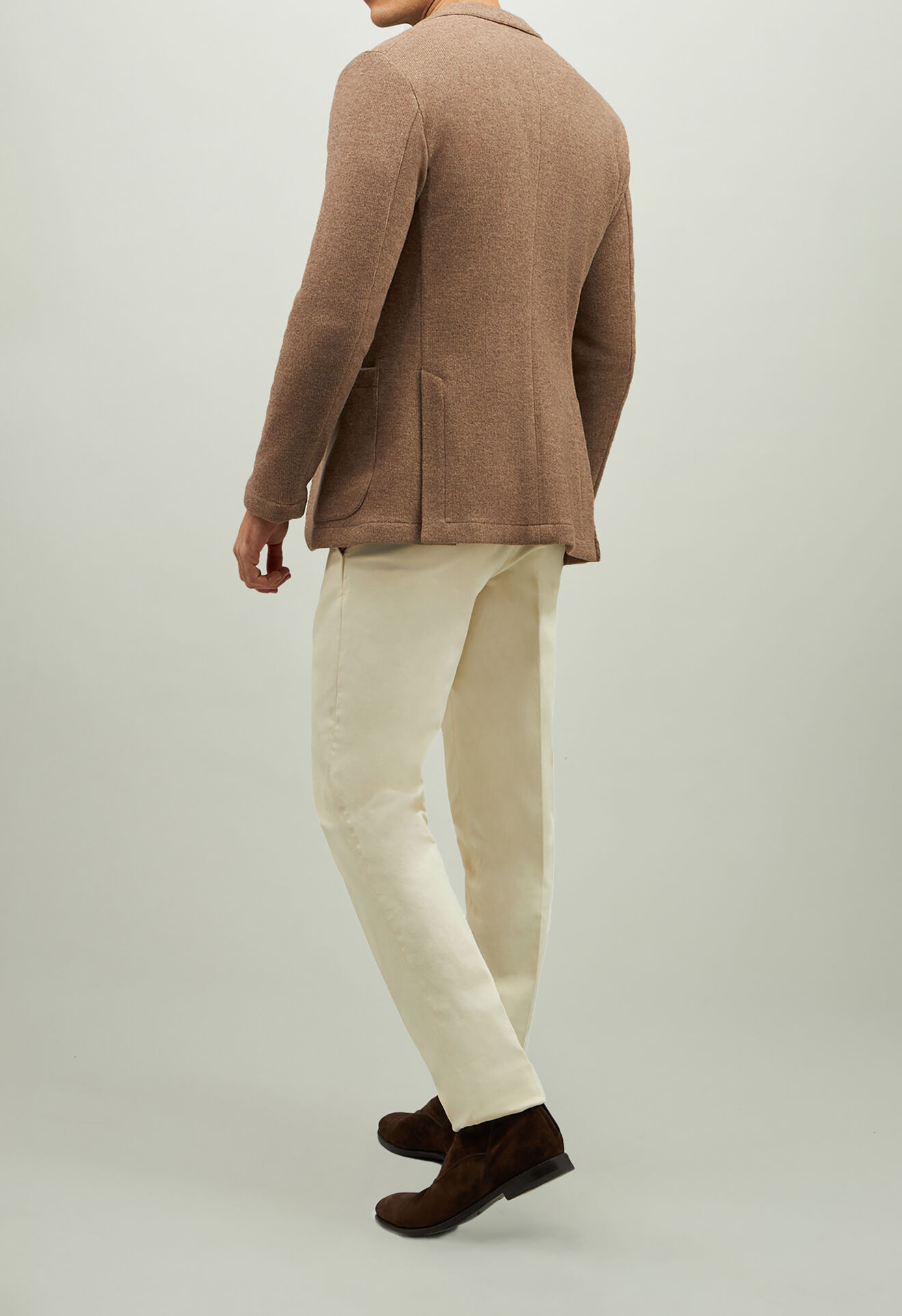 Boglioli Wool-blend jersey Jacket Beige OG0166BSC018001080280