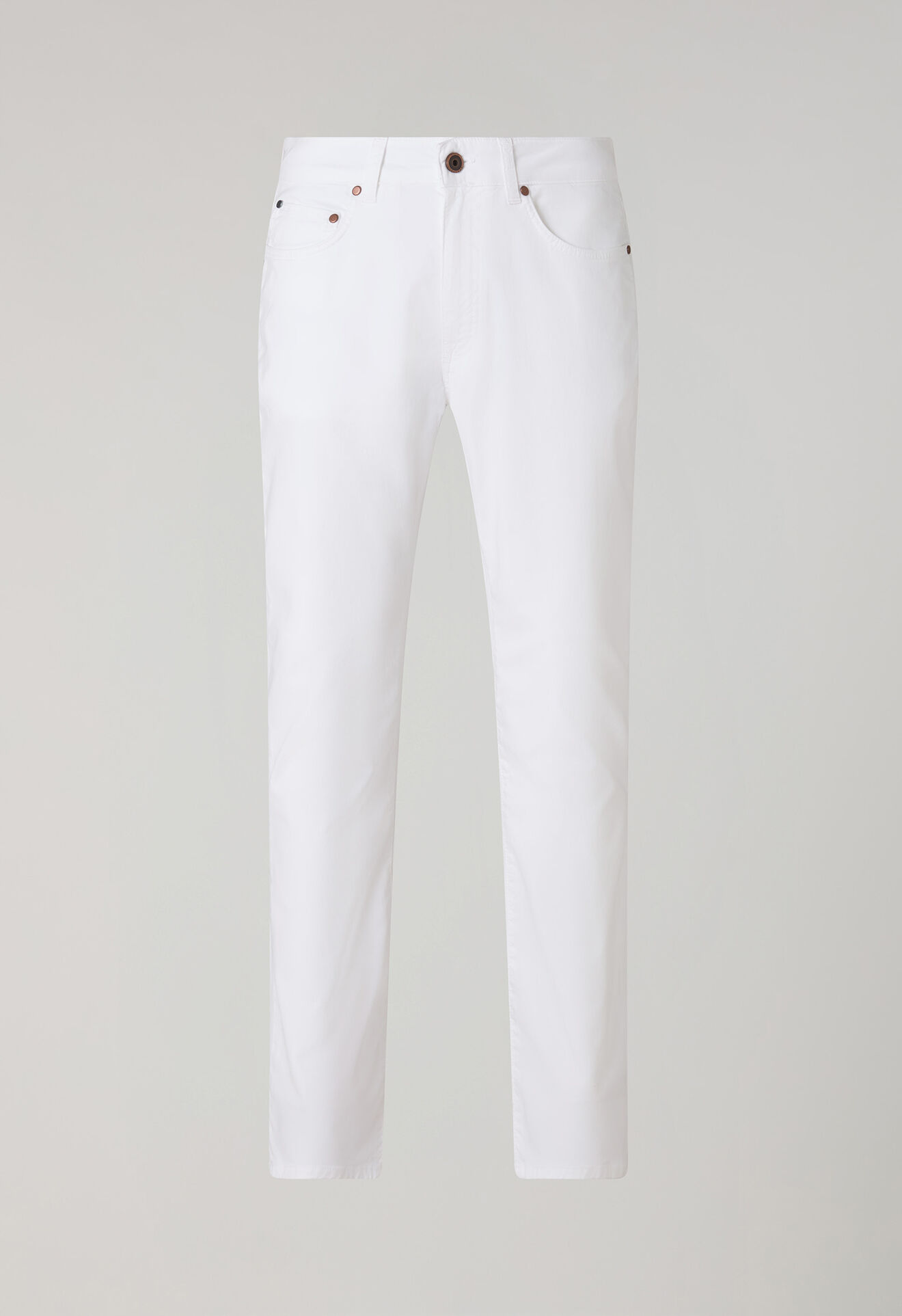 Boglioli Garment Dyed Cotton Silk 5-Pocket Trousers White 89889QSB3754001080101