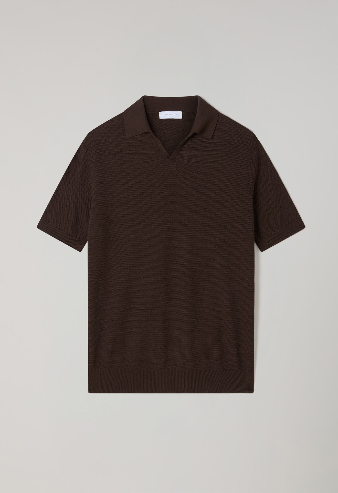 Boglioli Garment Dyed Cotton Piqu&eacute; short-sleeve Polo Brown 91571TSB4801001080480
