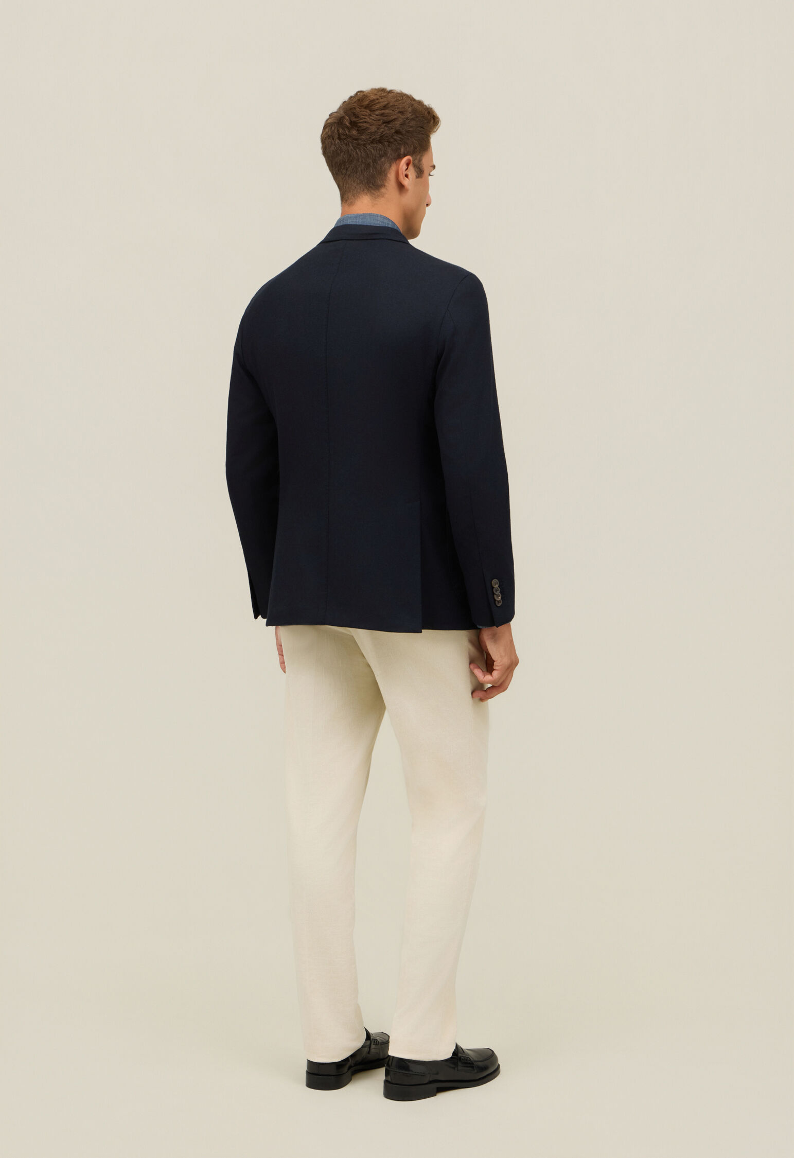 Flannel K-Jacket in Blue: Luxury Italian Jackets for Men | Boglioli®