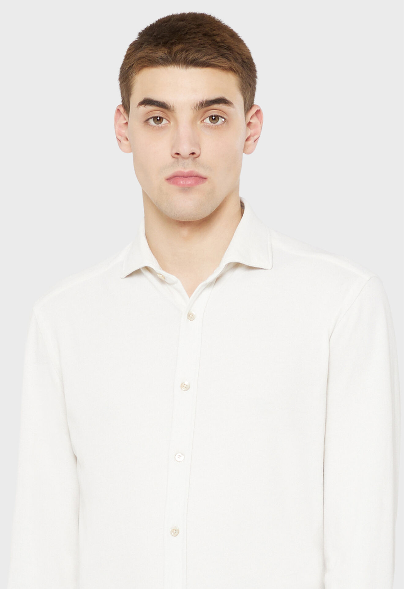 Boglioli White 100% jersey cotton shirt White 543TSB3871001080109