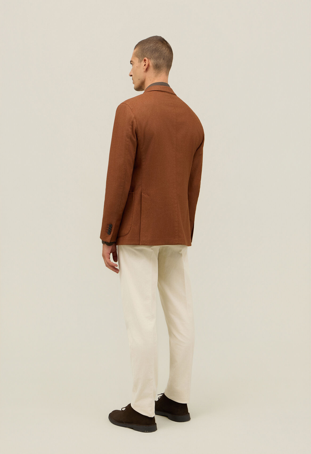 Boglioli Garment Dyed Wool K-Jacket Brown N6302JFA041500150R0442