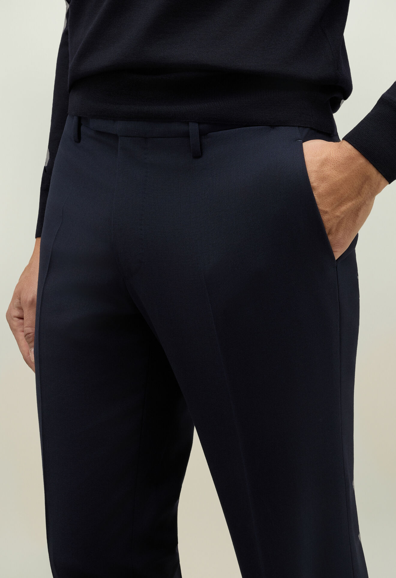 Boglioli High Twist Wool K-Suit Blue N29C2EFA0042001506R0790