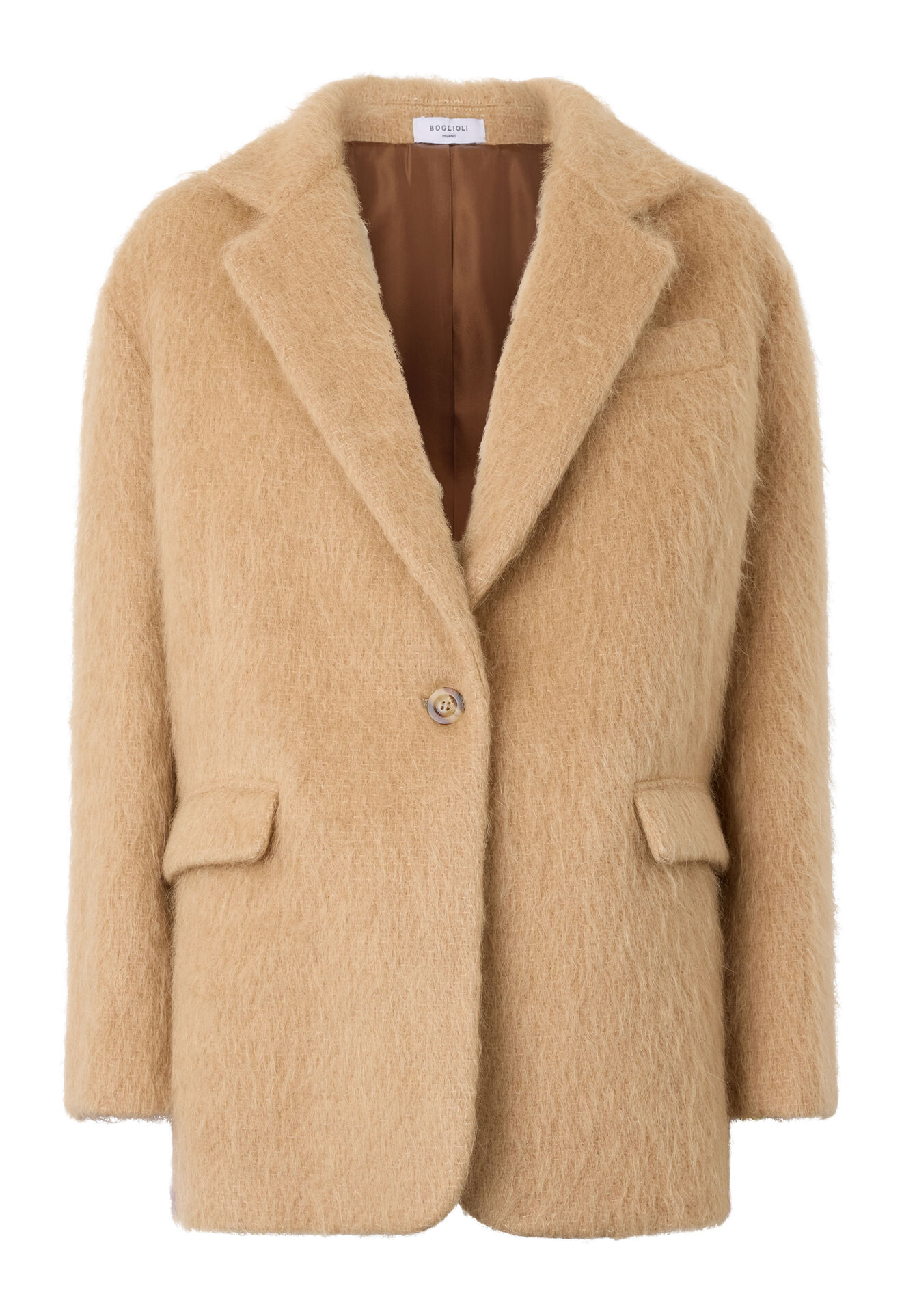 Boglioli Blended Alpaca Otta Blazer Beige ZD0337FB4941002D20320