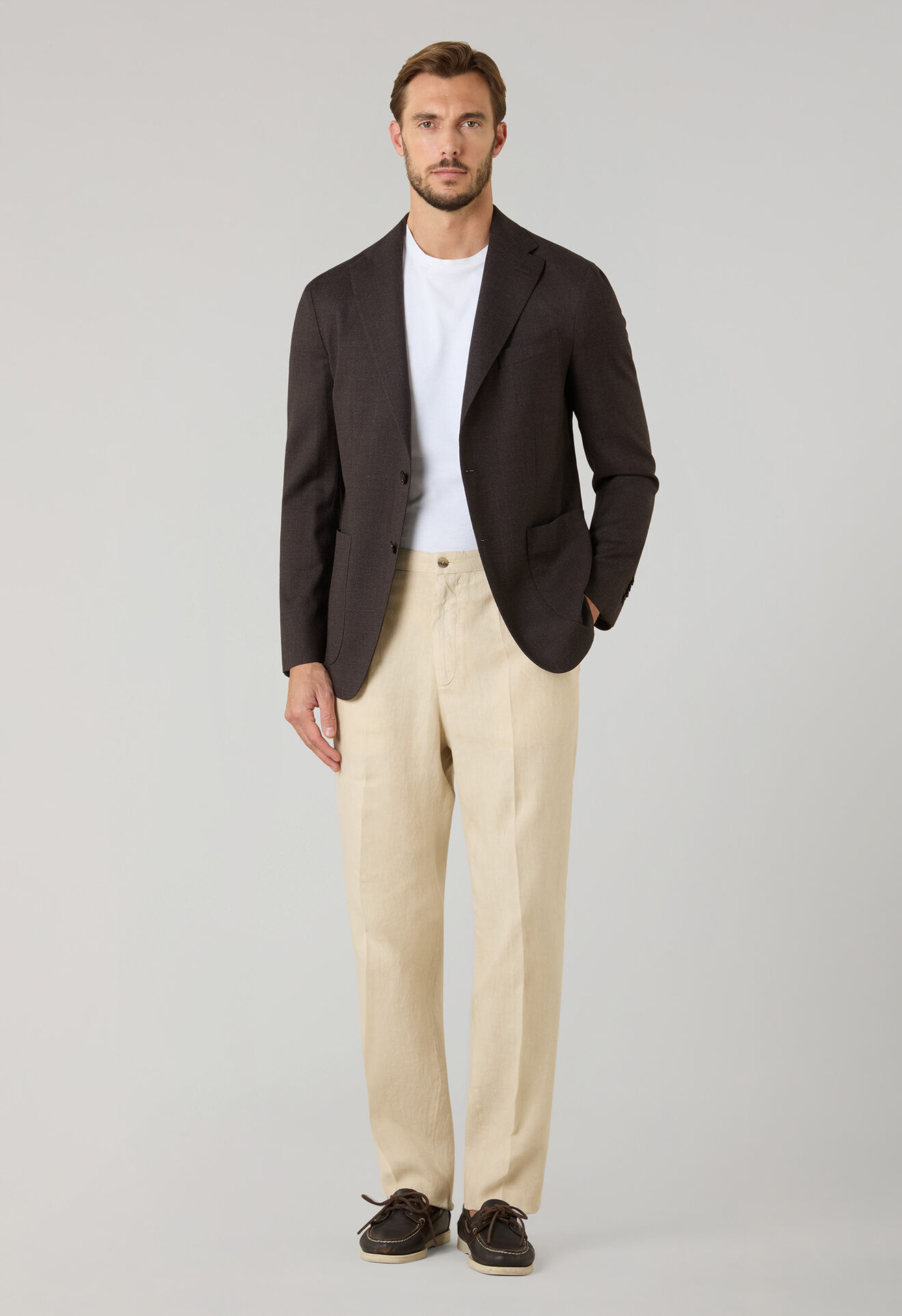 Boglioli Light Wool honeycomb K-Jacket Brown N5202ESA053400150R0480