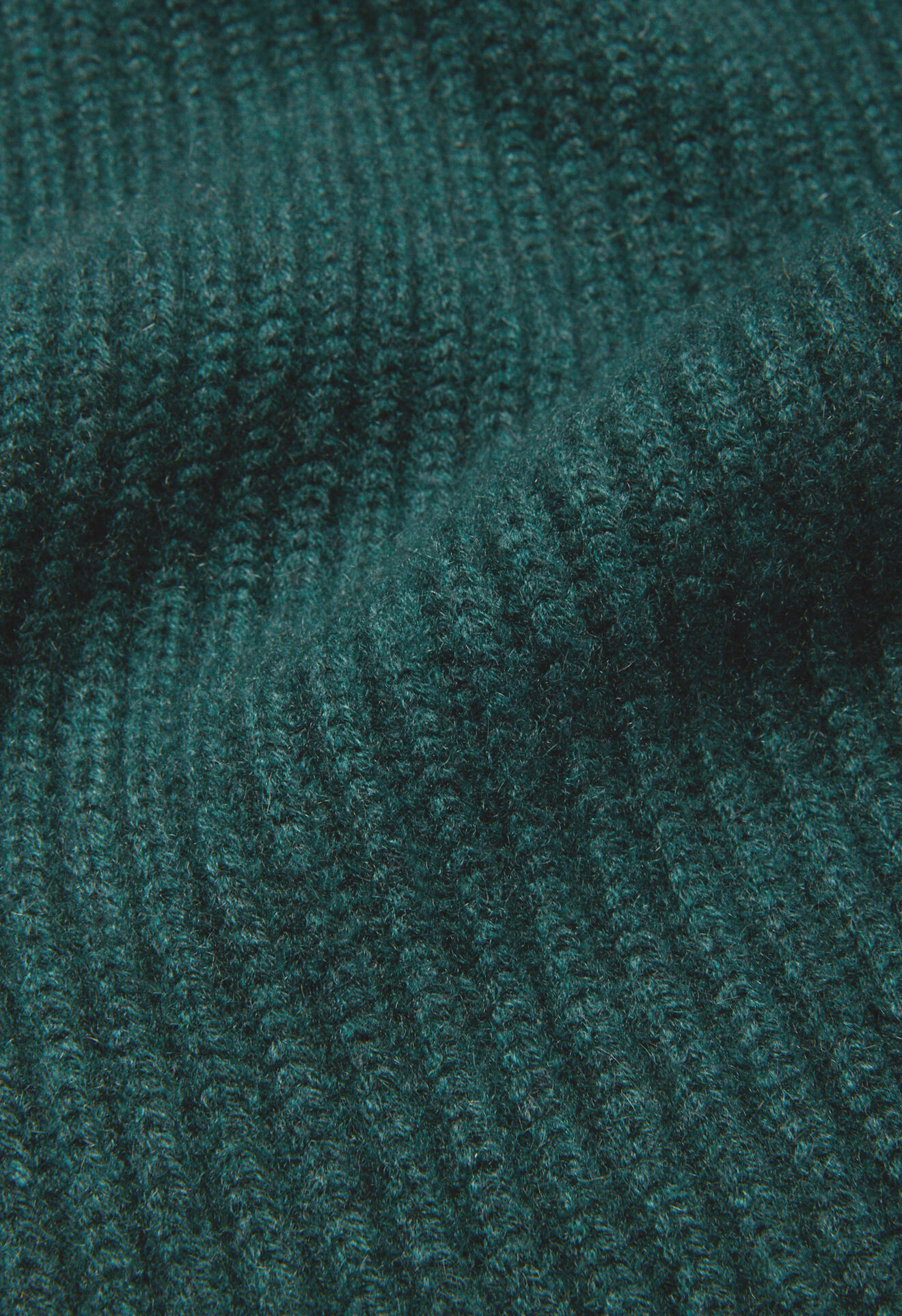 Boglioli Pure cashmere knit scarf Dark green 20259FB2908001080580