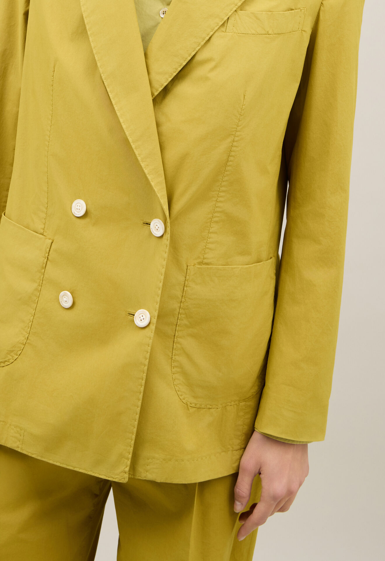 Boglioli Blazer Maia en popeline légère Vert ZD333QSB3439002D10534