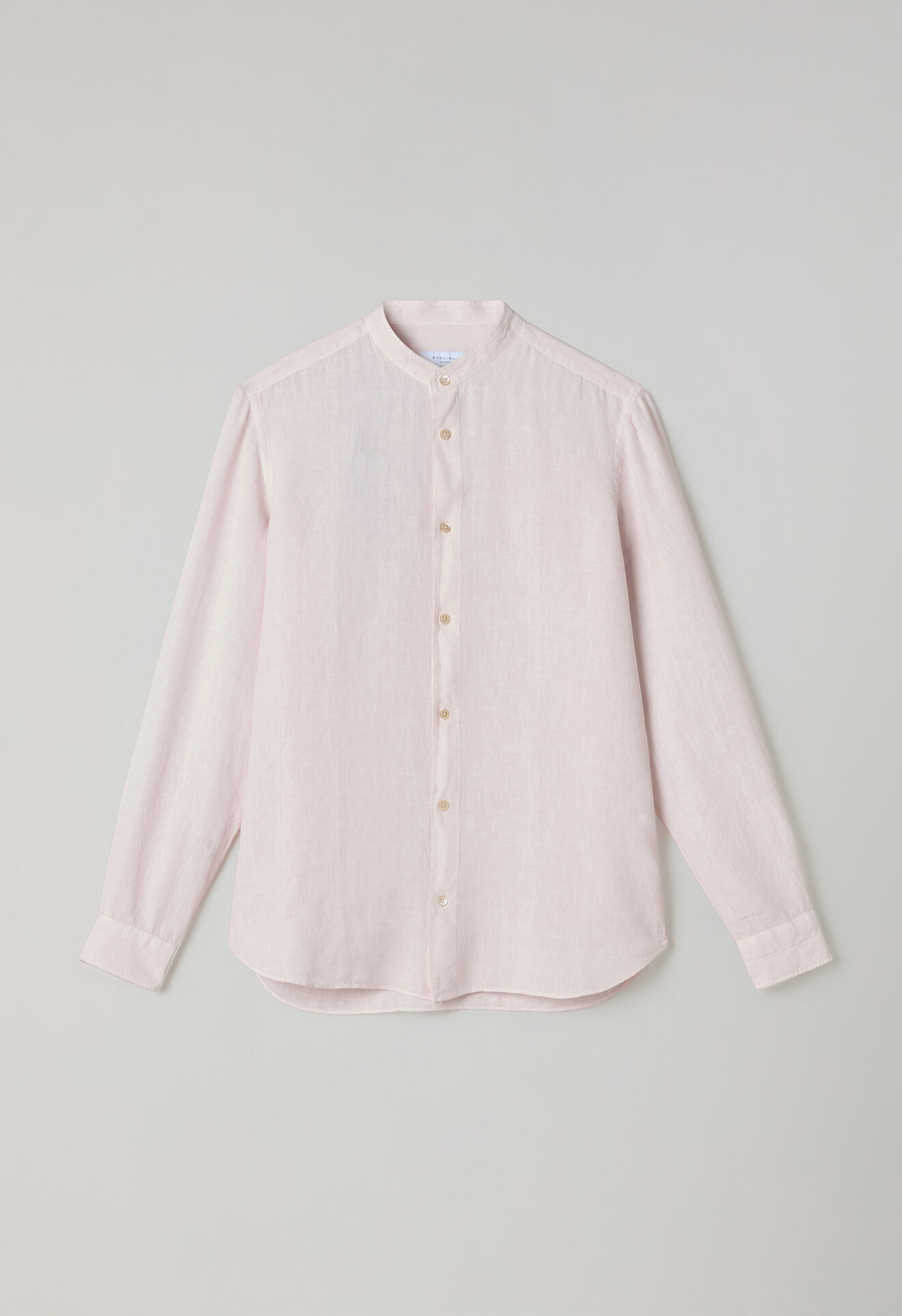 Boglioli Garment Dyed Linen Guru Shirt Light Pink Pastel 601TSB6850001080913