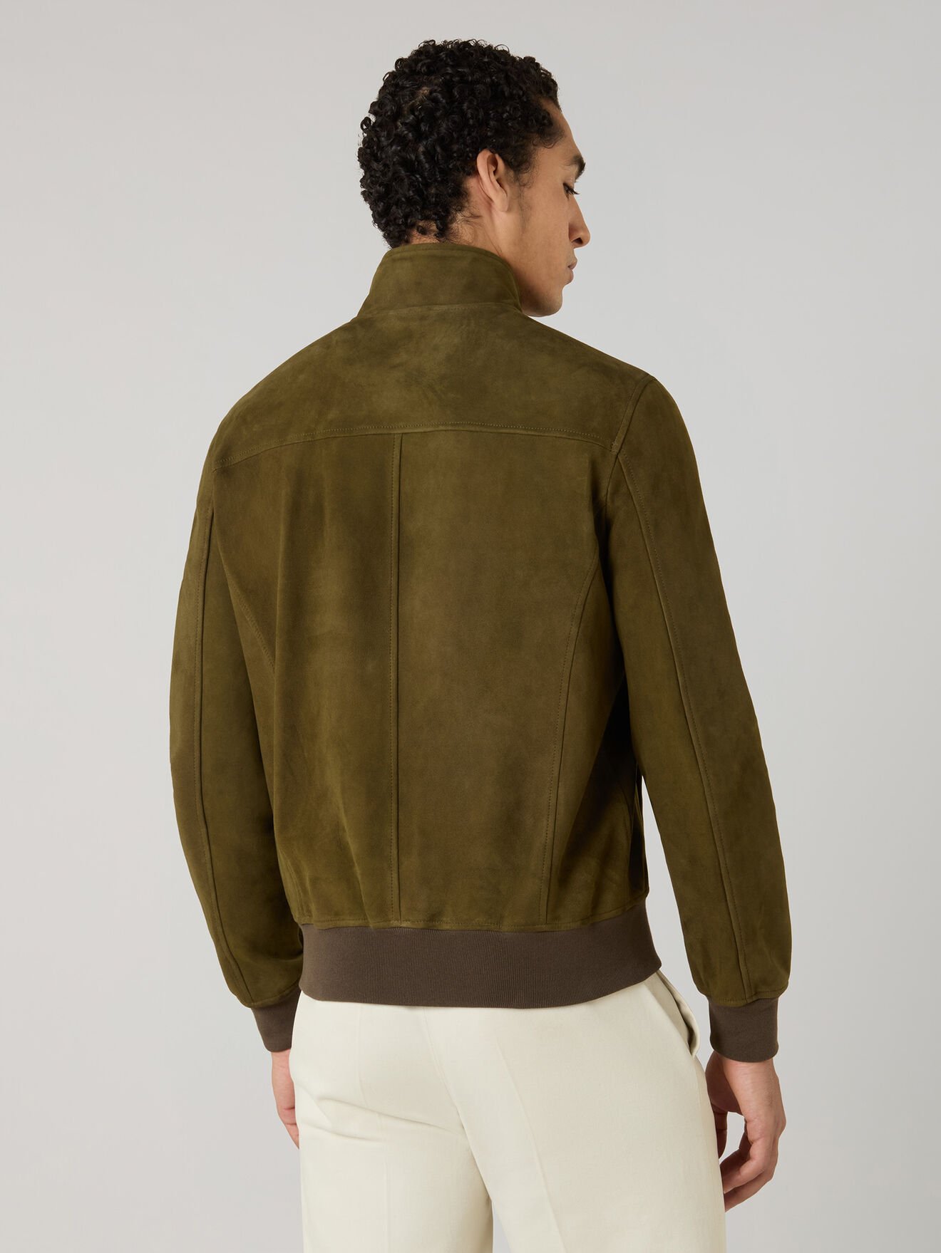 Boglioli Suede Bomber Dark Khaki OCP503SB5901001800560