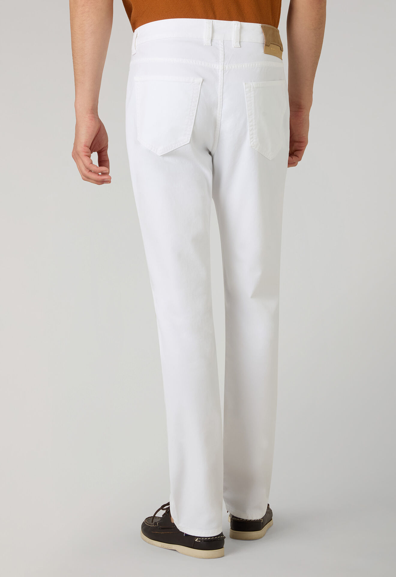 Boglioli Garment Dyed Cotton Silk 5-Pocket Trousers White 89889QSB3754001080101