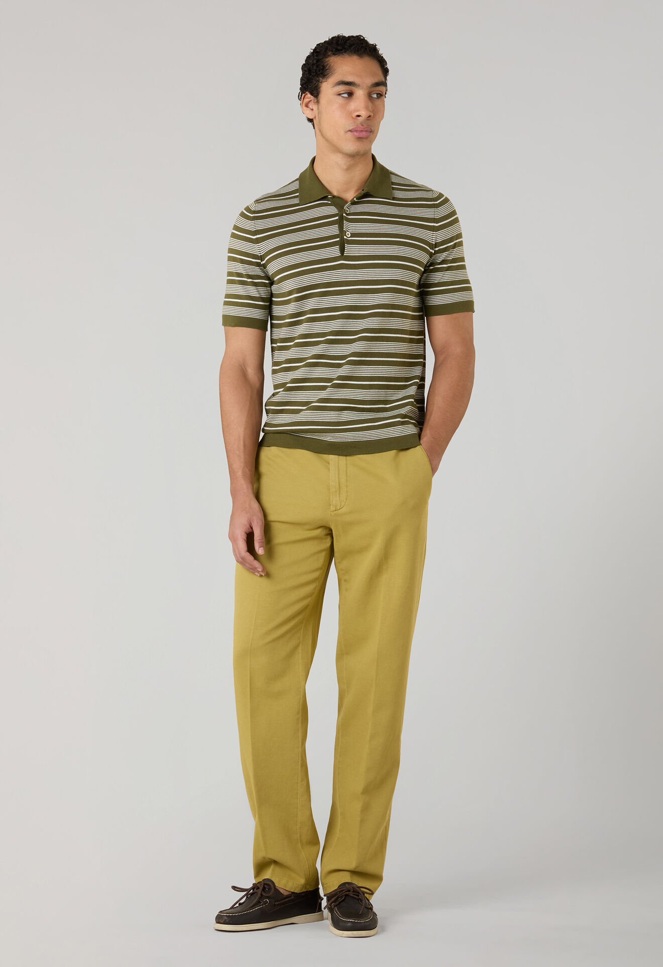 Boglioli Garment Dyed Cotton Linen gabardine Joggers Light Khaki 80927QSB6403001086R0511