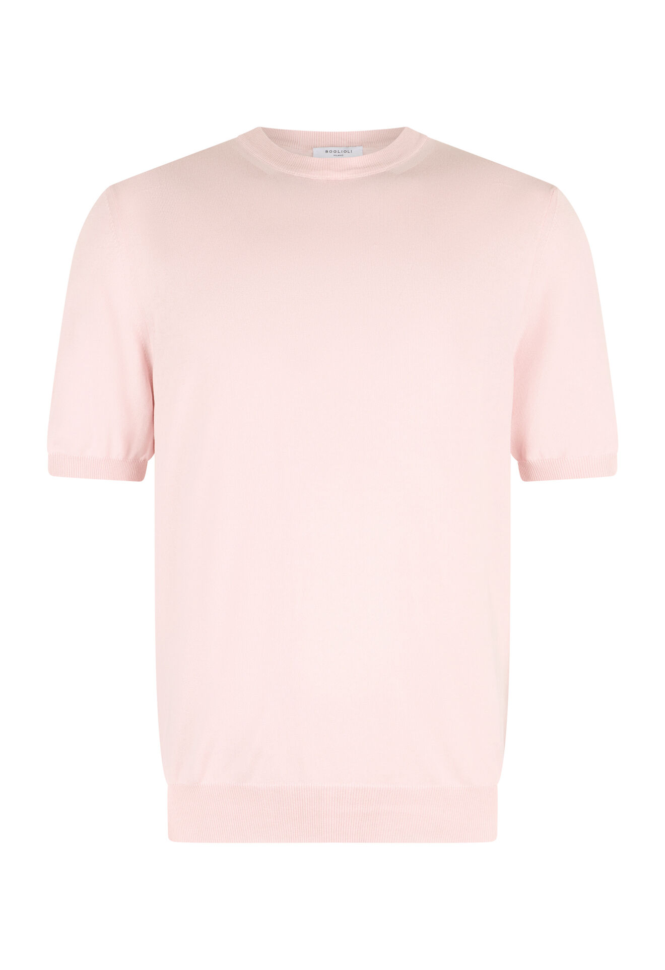 Boglioli Garment Dyed Cotton T-Shirt Pastel Pink 91555TSA0803001080931