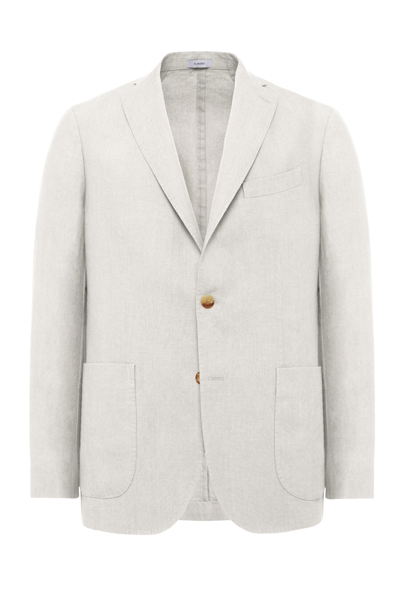 Boglioli Weiße K-Jacket aus 100 % irischem Leinen Farbe Weiß N1302EWBVC10000150R0106