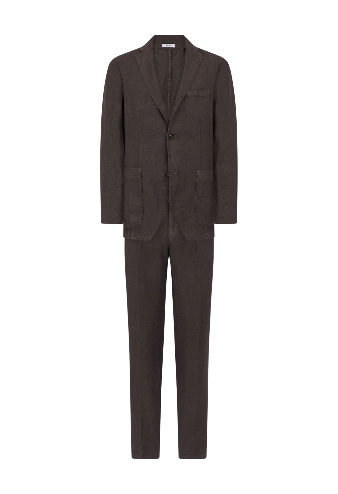 Boglioli Garment Dyed Linen K-Suit Brown N29H2QSA0426001506R0480