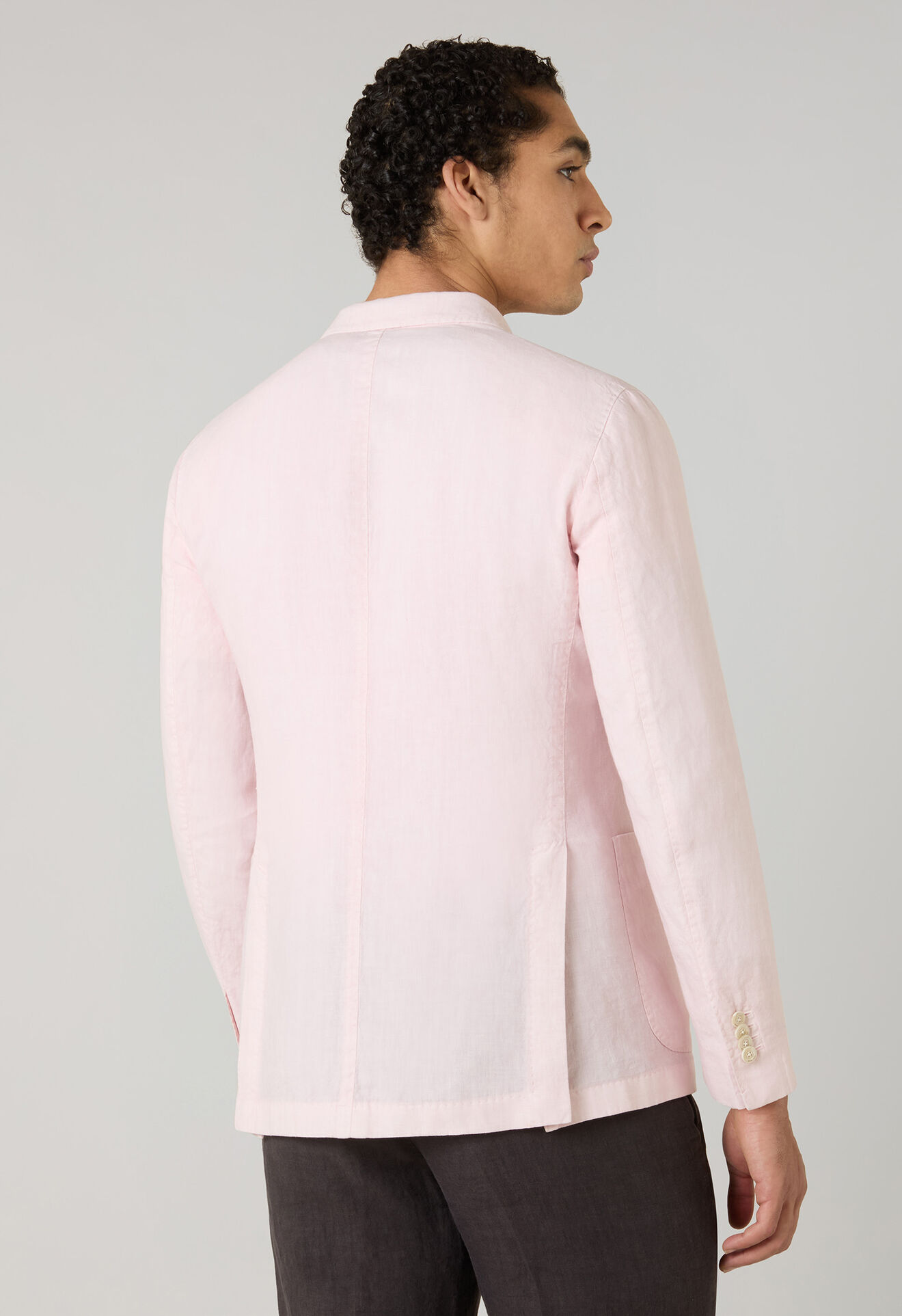 Boglioli Garment Dyed Linen double-breasted Dover Jacket Pink Pastel X4302QSA042600123R0913