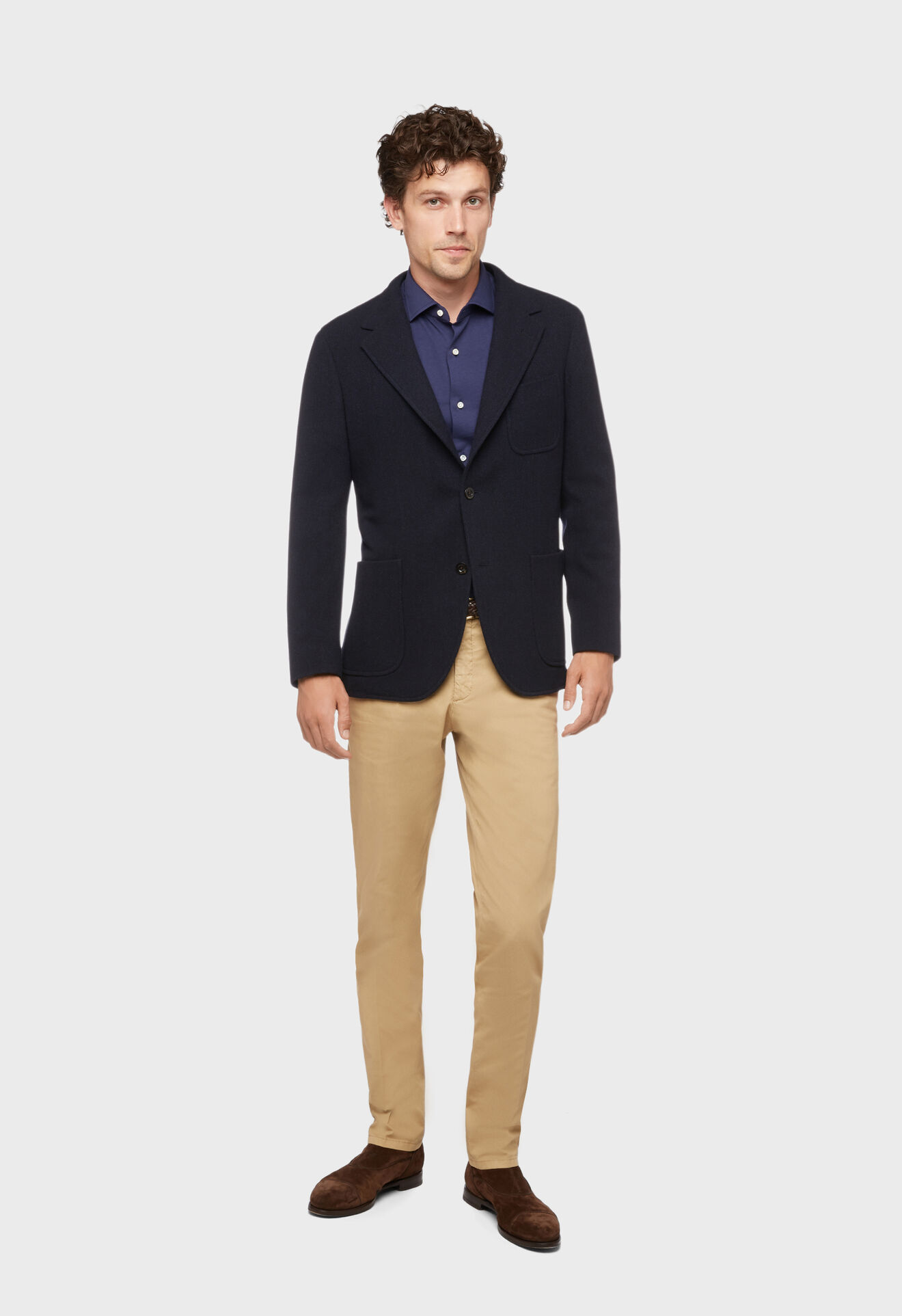 Boglioli Chemise bleue en 100 % jersey de coton Couleur bleue 543BPC872001080770