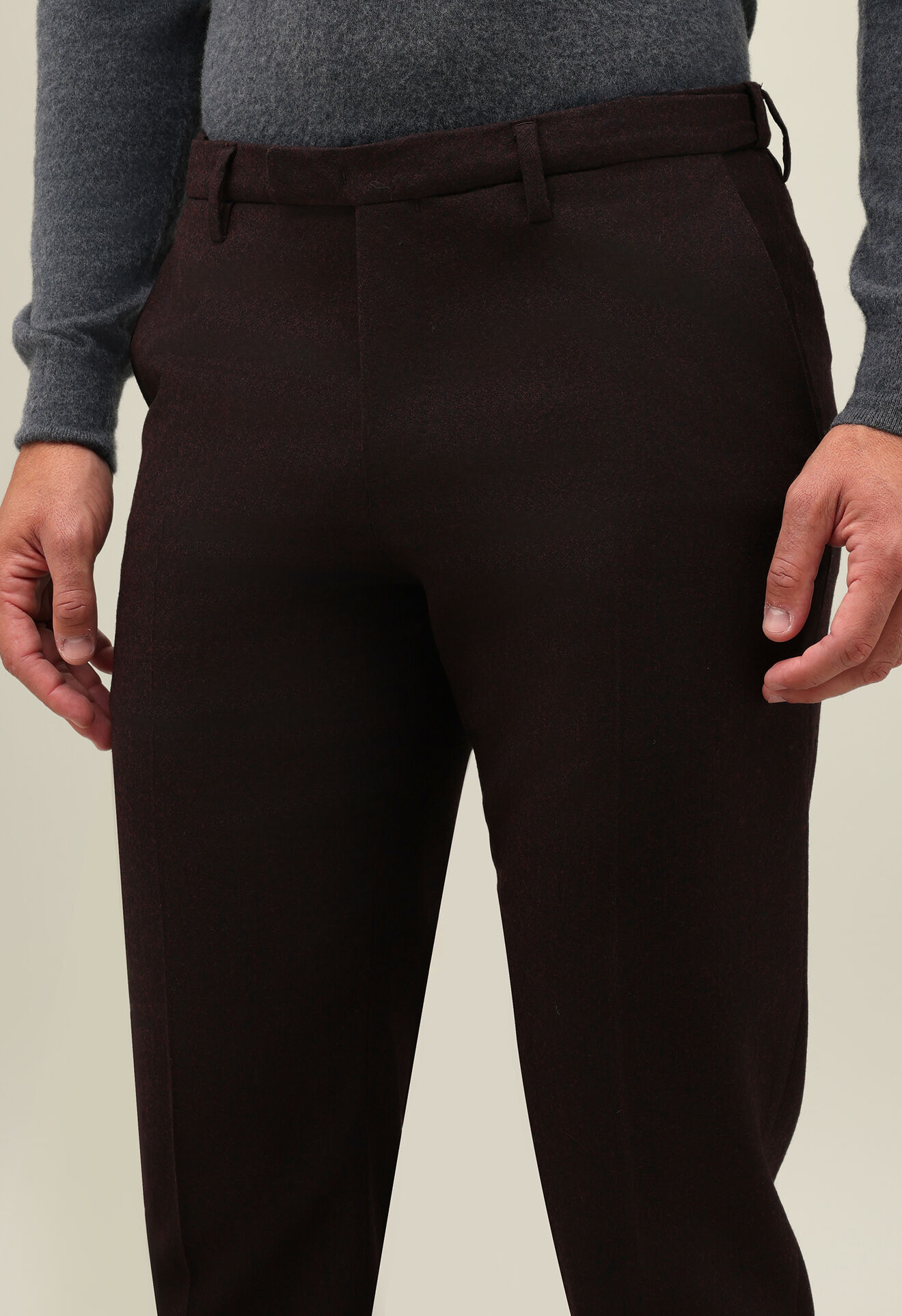 Boglioli Superlight Flannel Zeta Trousers Bordeaux 80887FA0128001086R0975