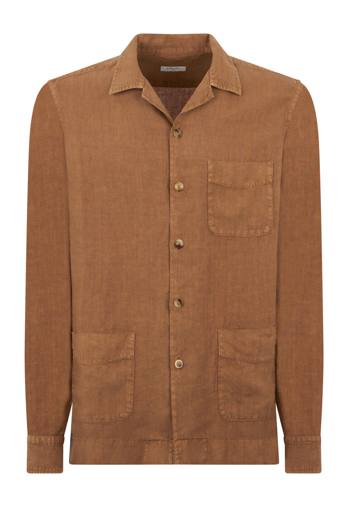 Boglioli Linen Painter Shirt DarkBeige 602TSA0426001080331