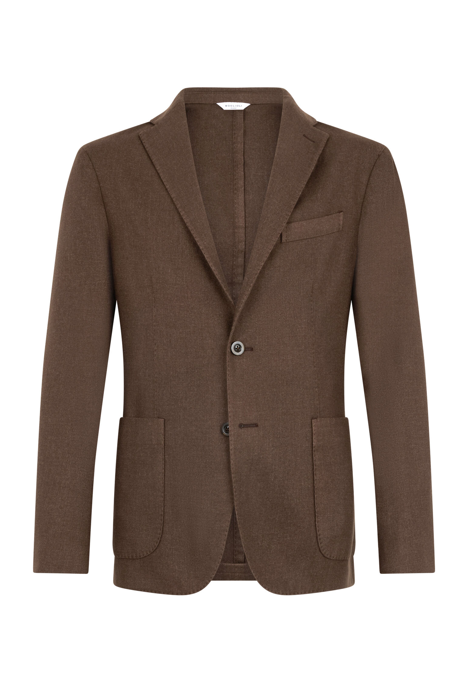 Garment Dyed Wool K-Jacket in Brown: Luxury Italian Jackets for