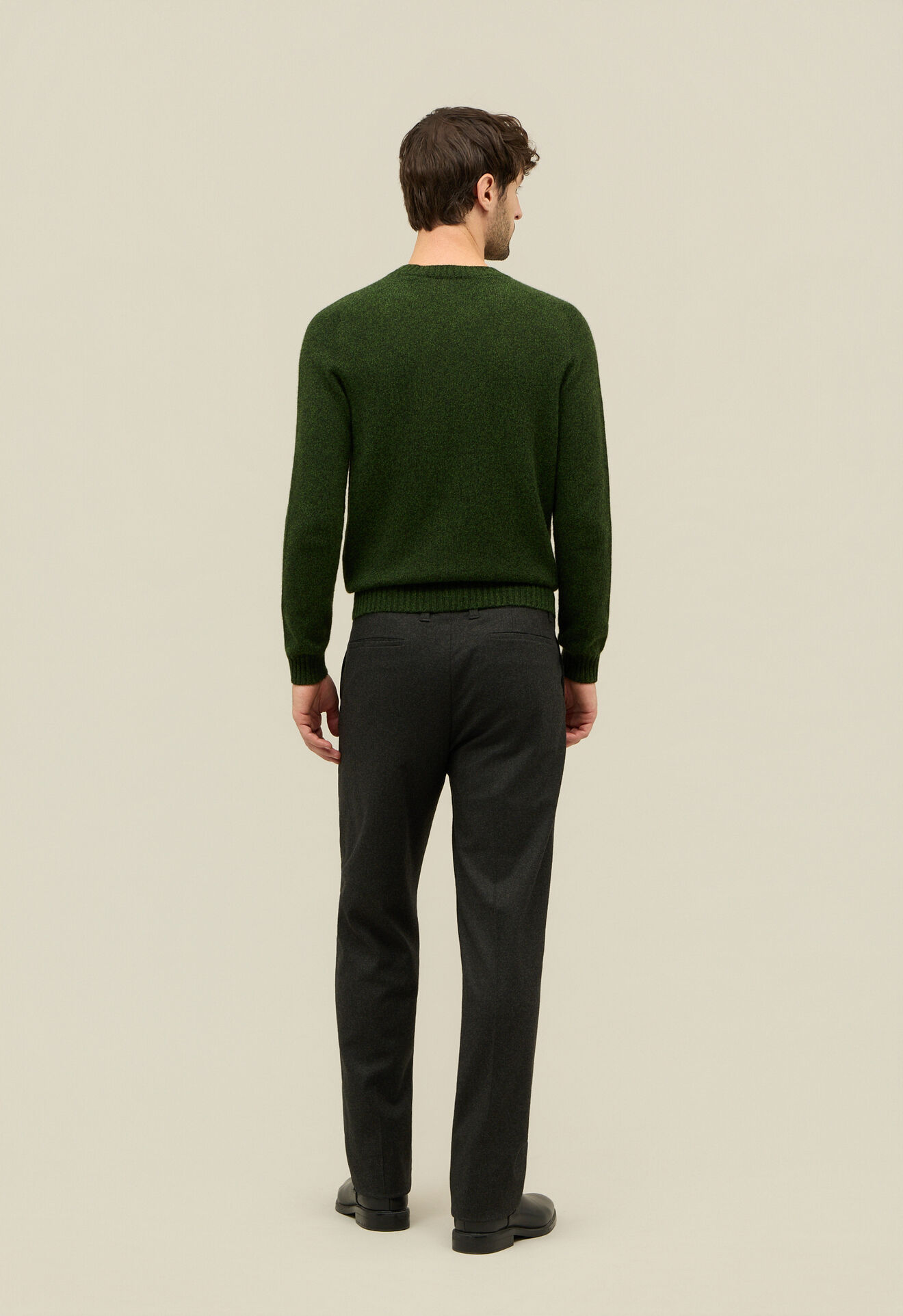 Boglioli Flannel Loose Trousers Dark Green 89951FB5108001080590