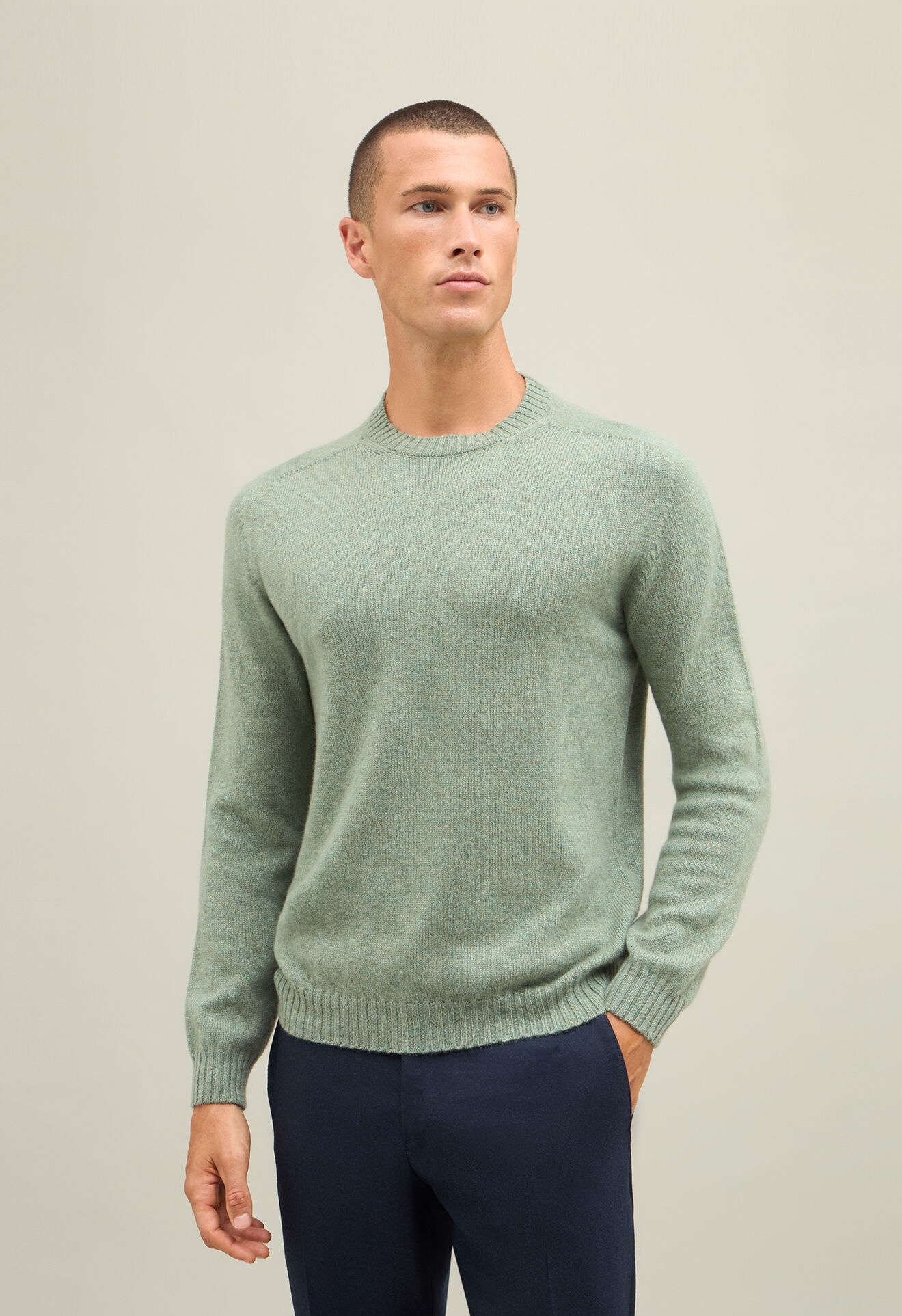 Boglioli Girocollo in cashmere Verde 91445FB1814001080540