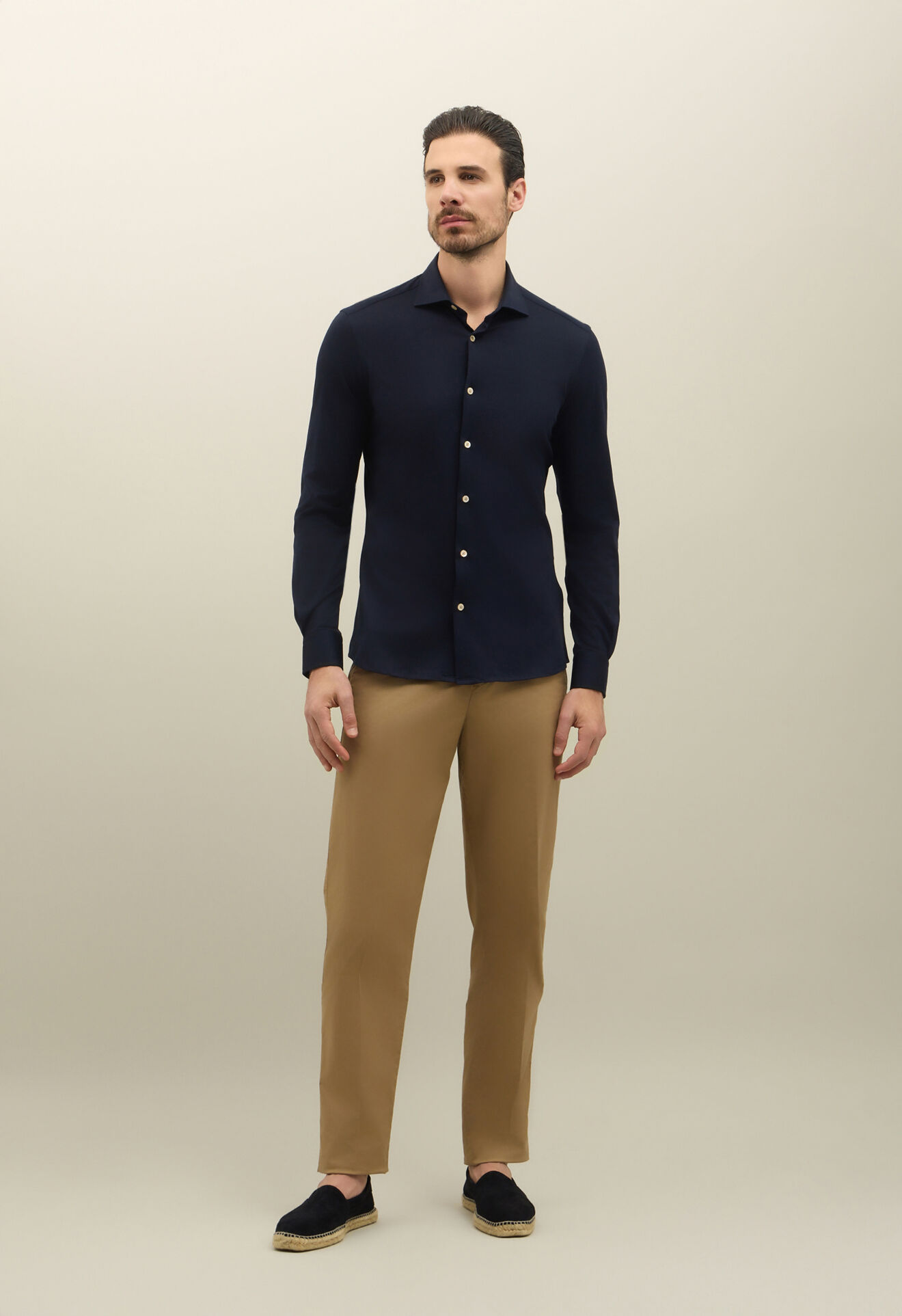 Boglioli Cotton Jersey Shirt Blue 619SB5861001080785