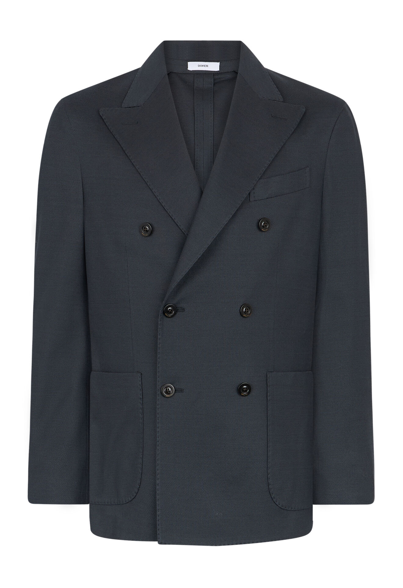 Boglioli Cotton Jersey double-breasted Dover Jacket Grey X4302ESB502400123R0860