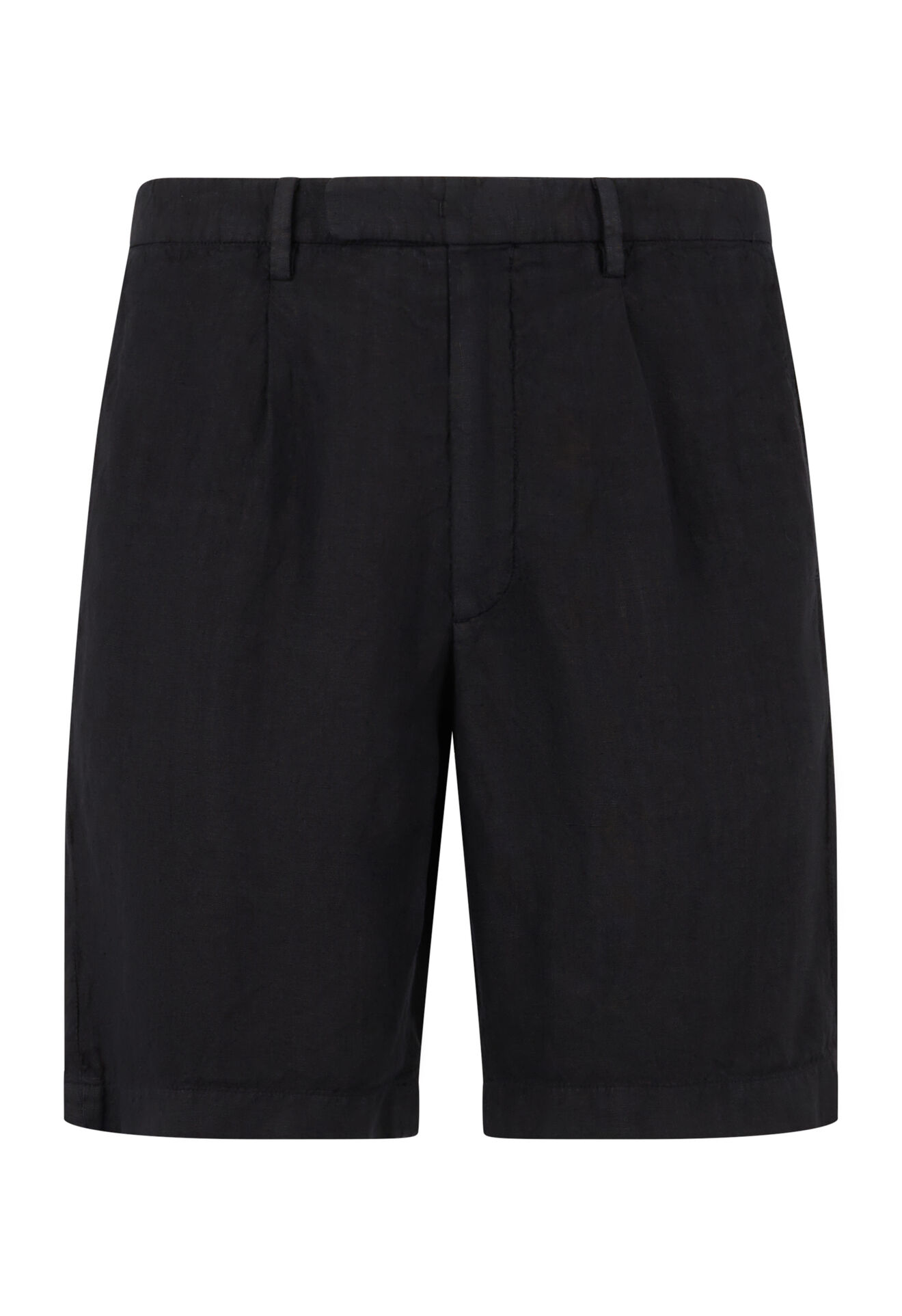 Boglioli Pleated Linen Shorts Blue 80905QSA0426001080793