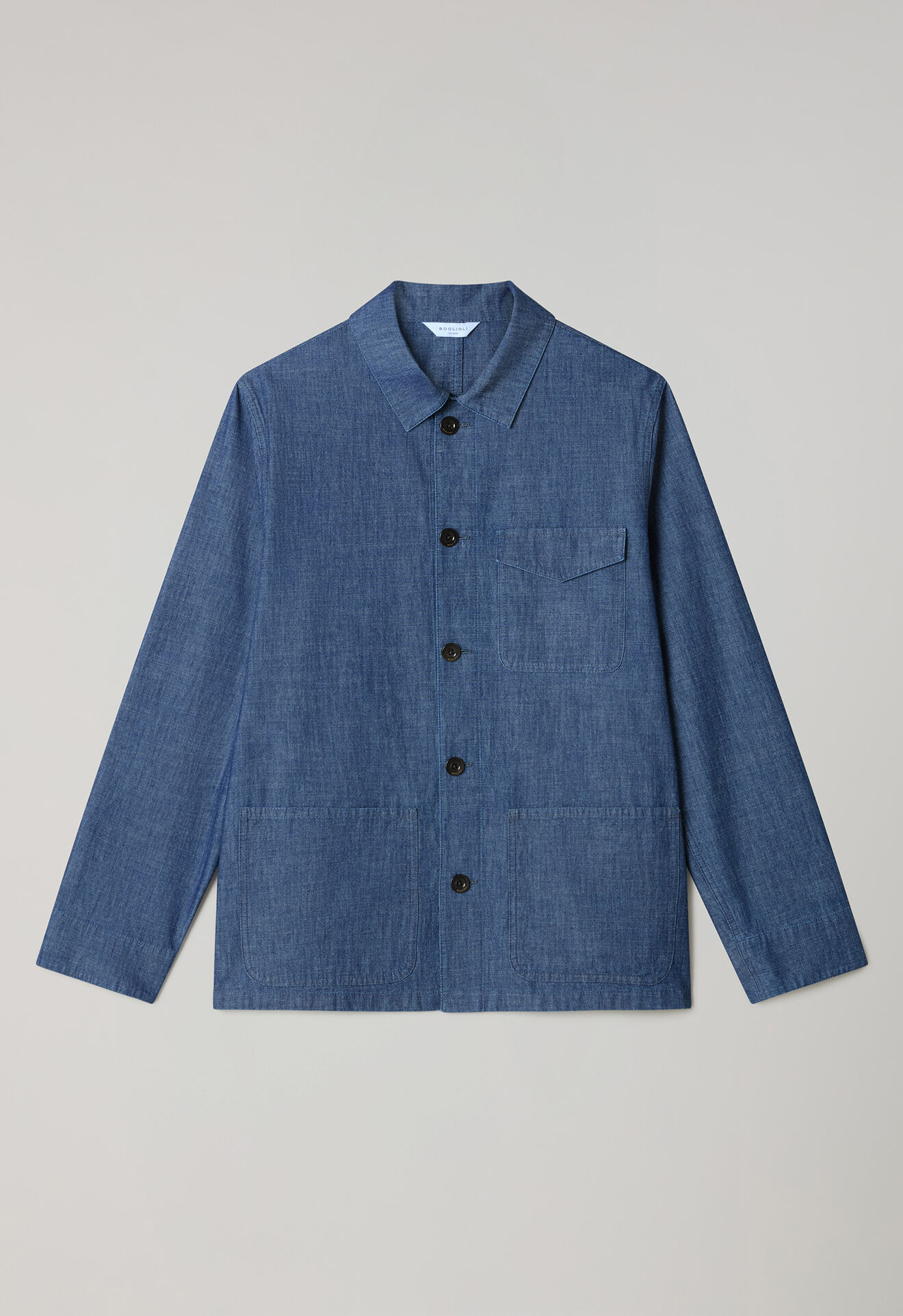 Boglioli Indaco Denim Workwear Jacket Blue Denim 63800EWSB6016001090770